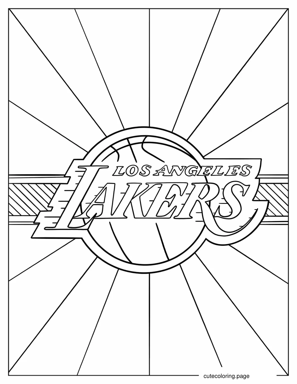 Coloring Sheet Of LA Lakers Logo coloring page