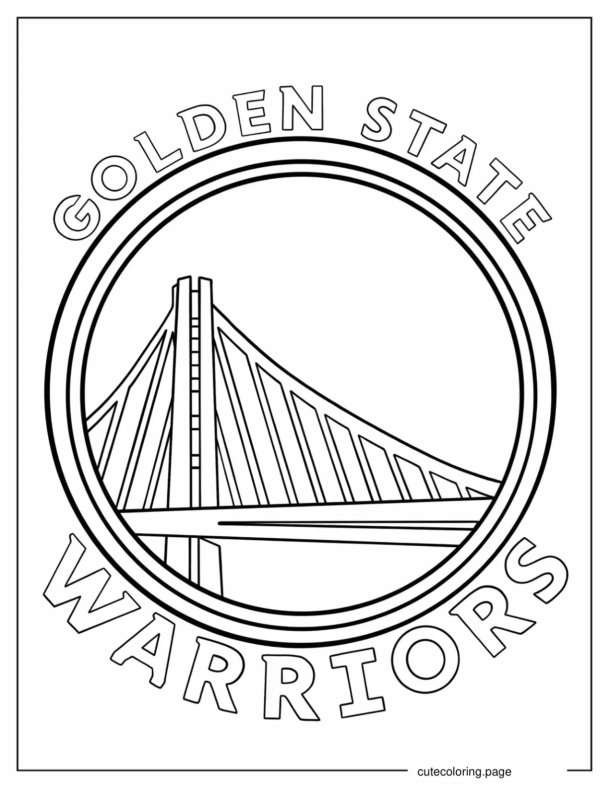 Golden State Warriors To Color coloring page