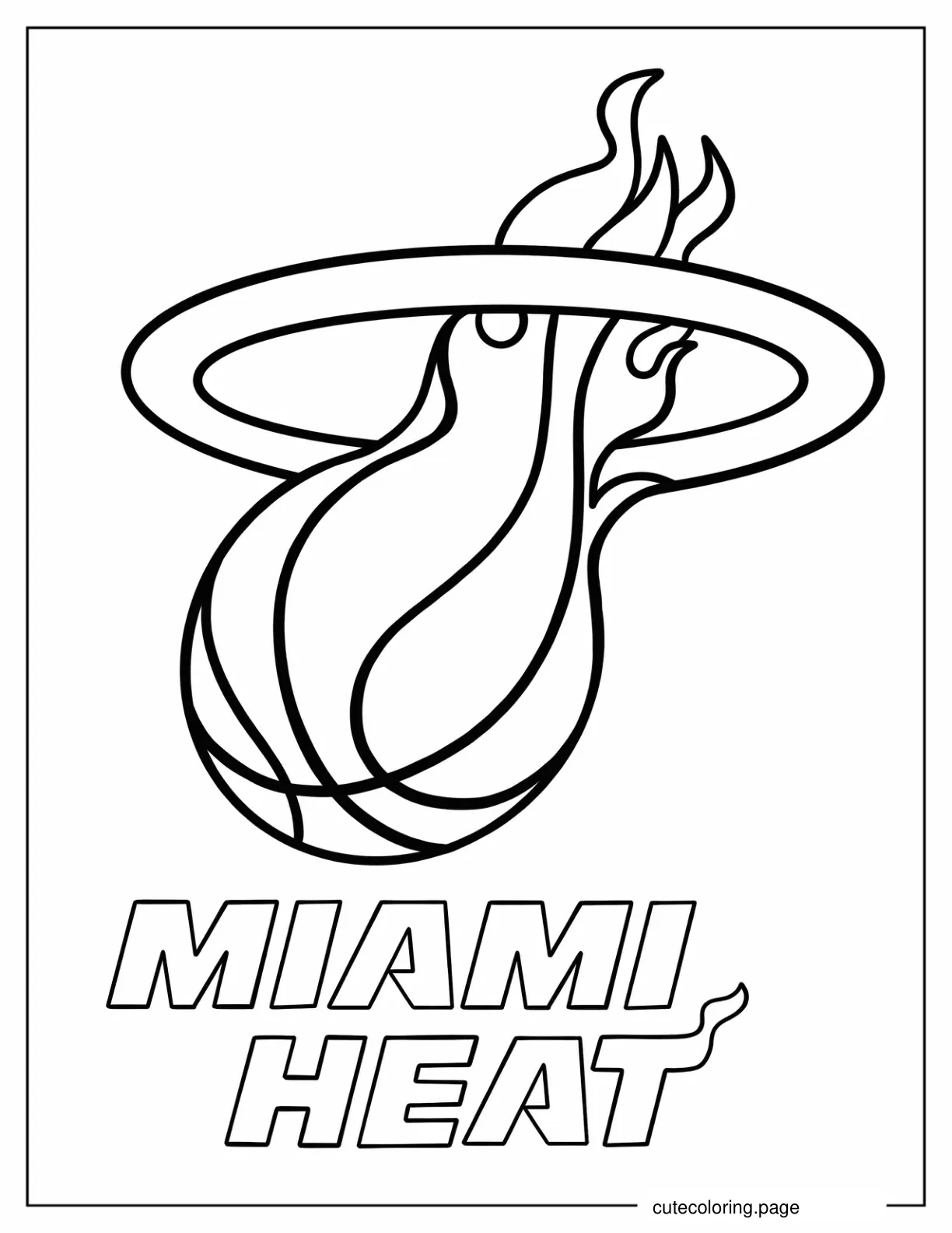 Miami Heat Logo To Color coloring page