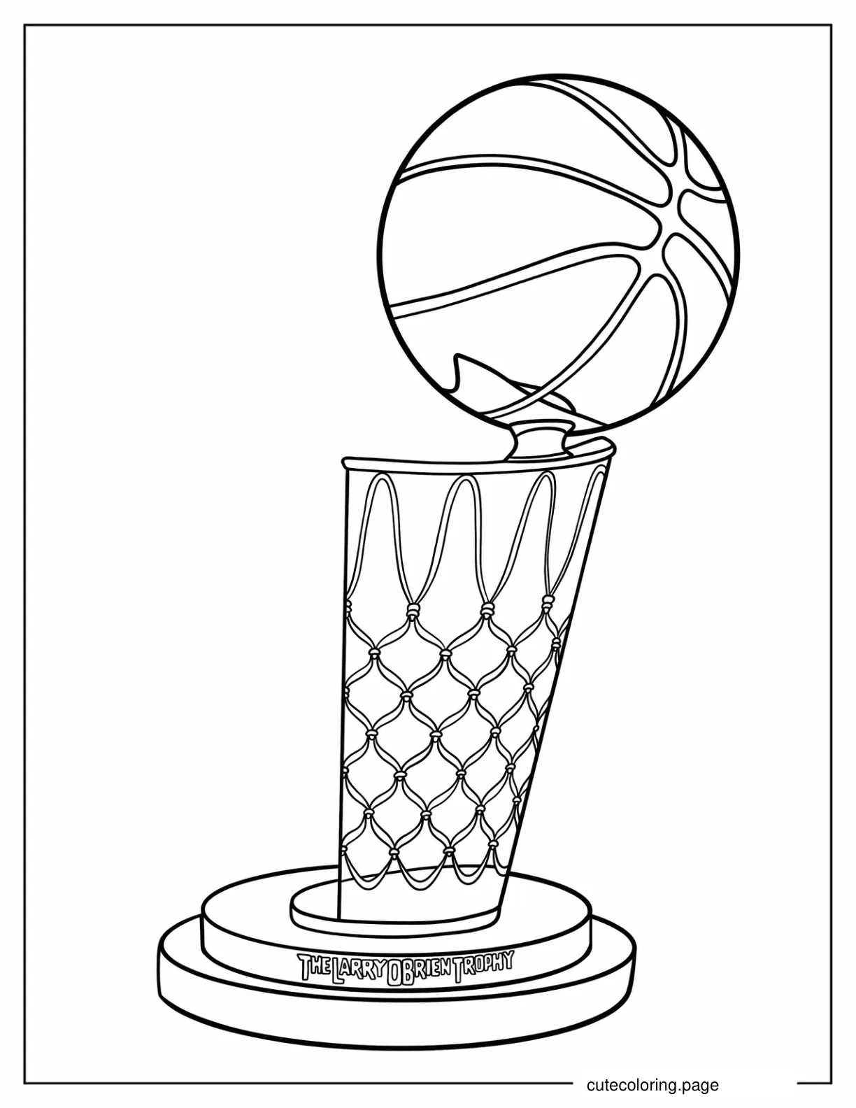 NBA Larry O_Brien Championship Trophy To Color coloring page