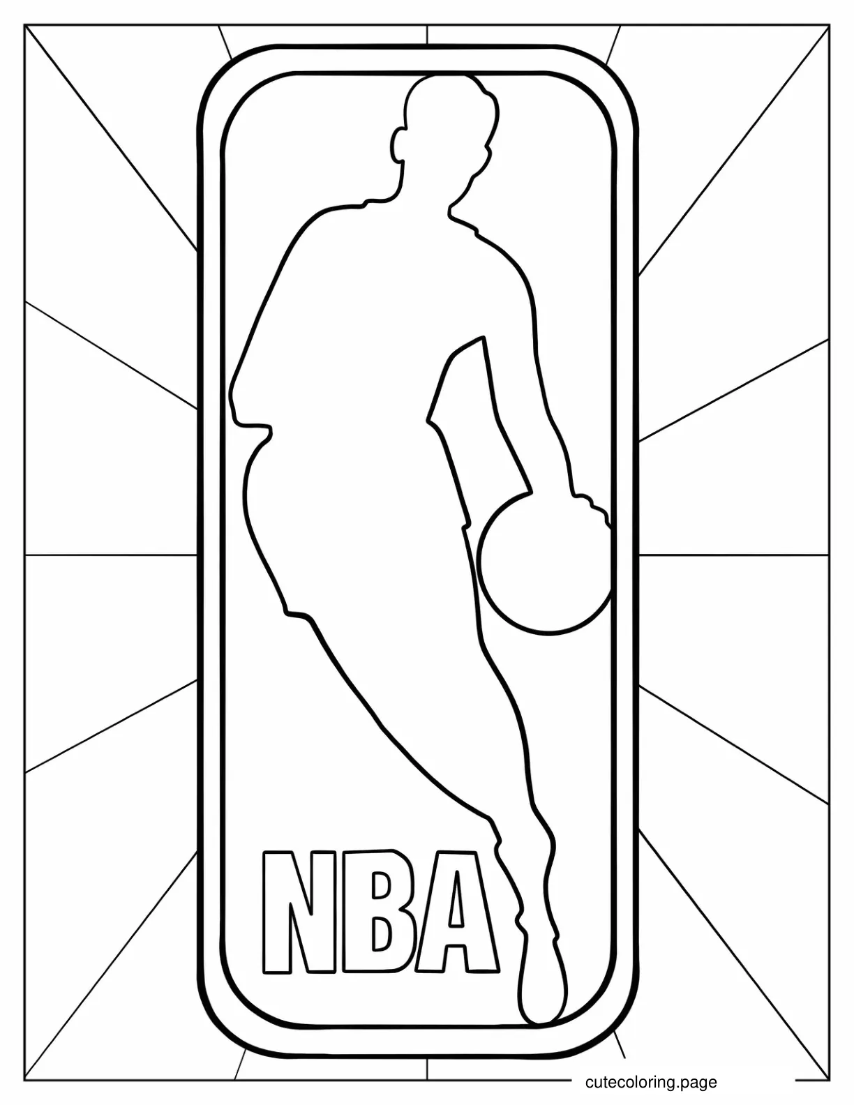 NBA Logo Coloring Sheet coloring page