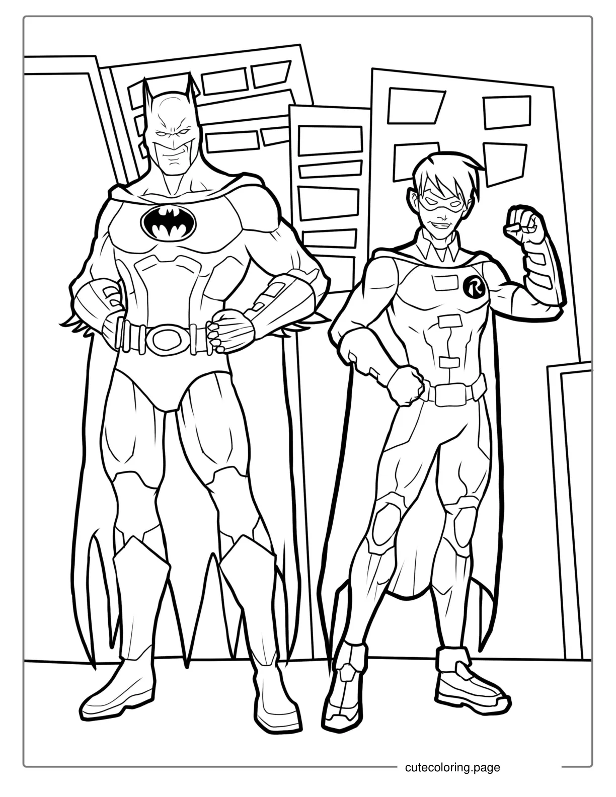 Batman And Robin Coloring Sheet coloring page