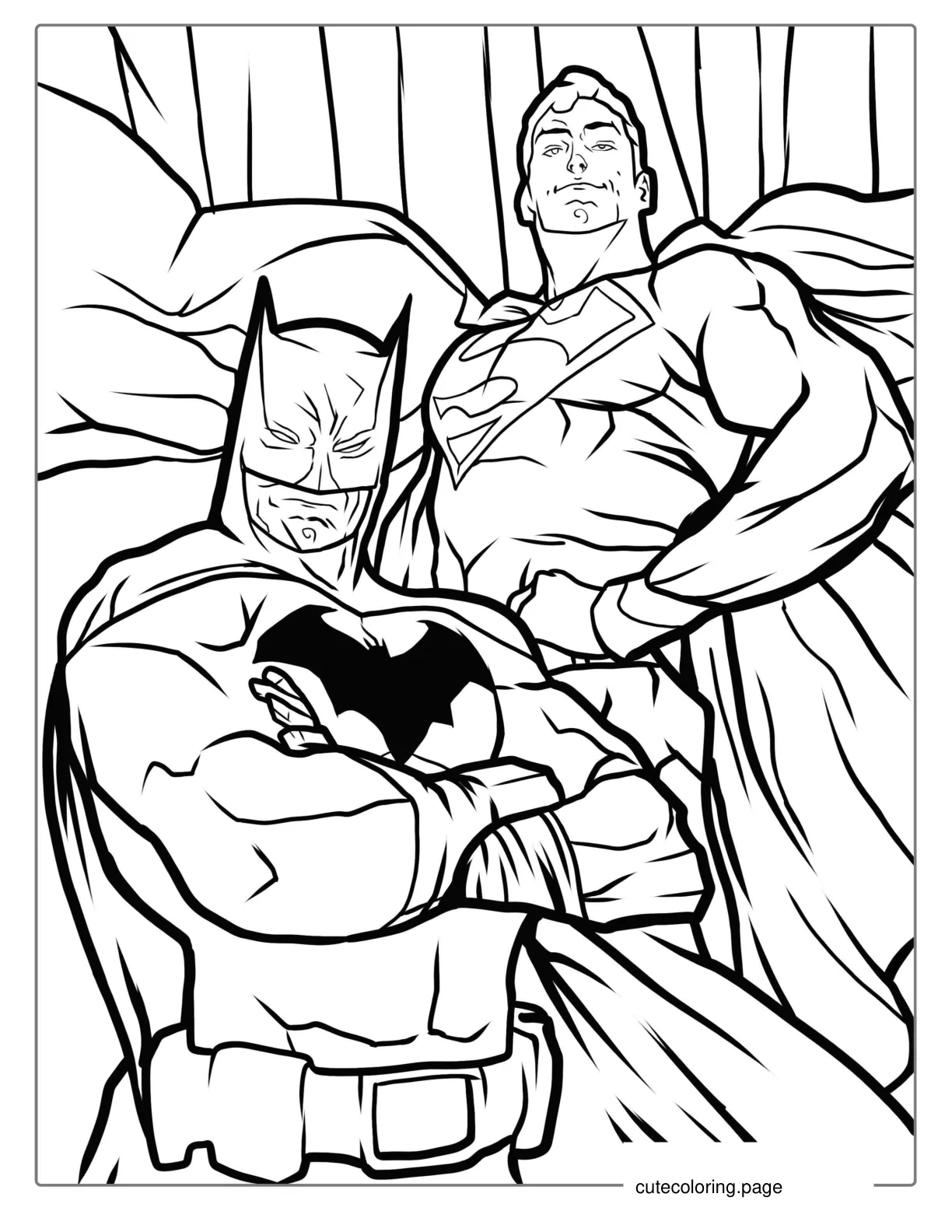 Batman And Superman Coloring Page coloring page