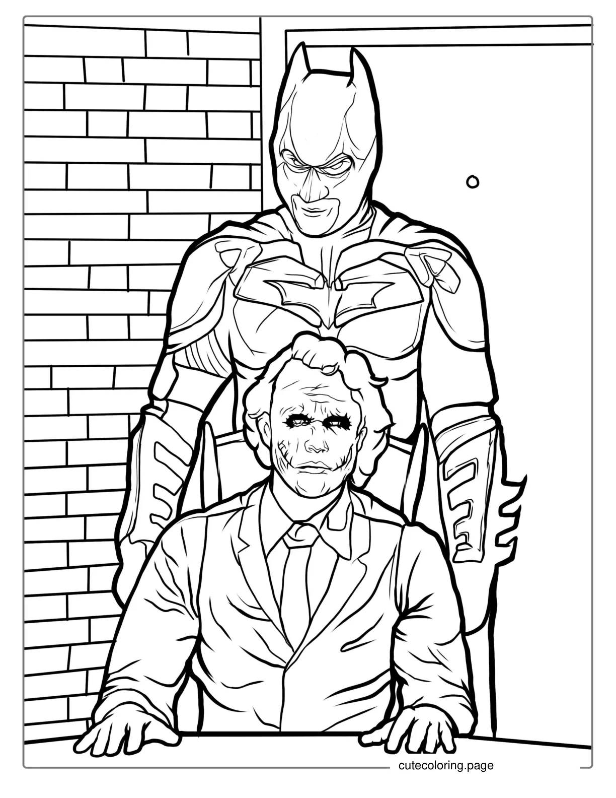 Batman And The Joker Coloring Page coloring page