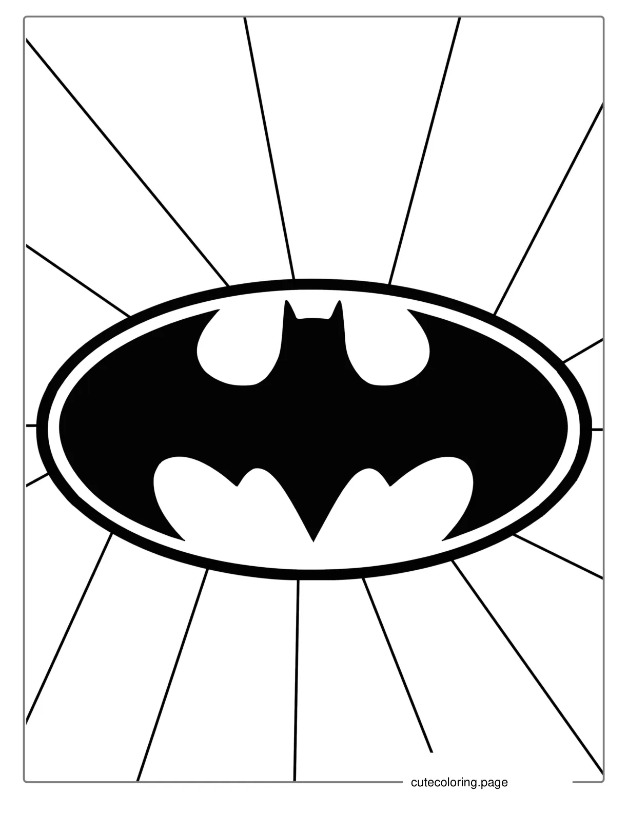 Batman Logo Coloring Page coloring page