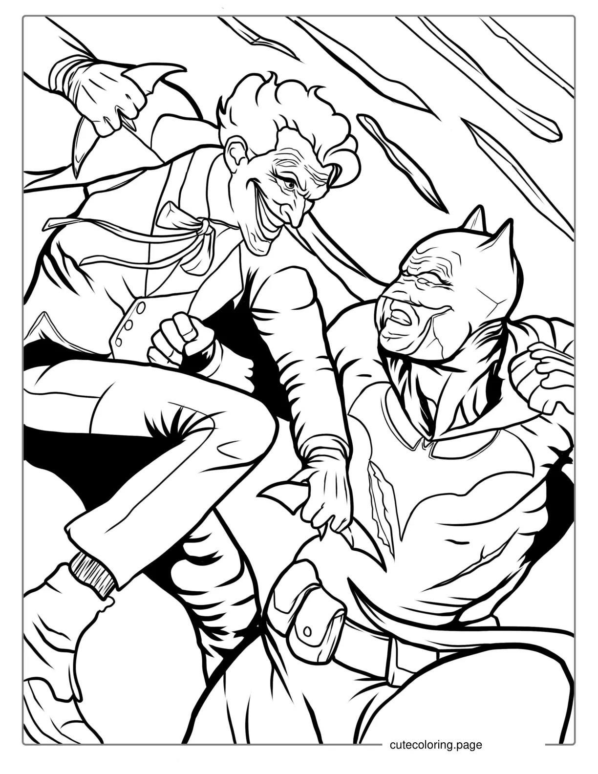 Batman Vs Joker Coloring Page coloring page