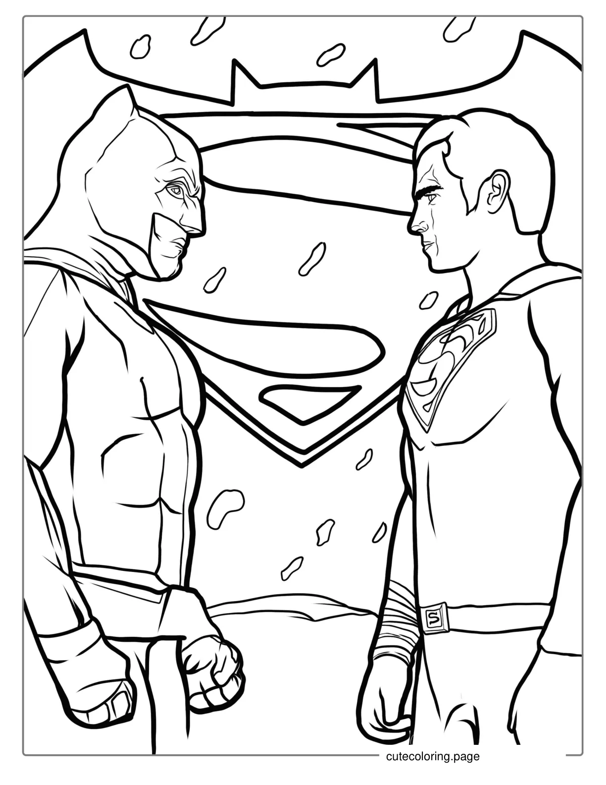 Batman Vs Superman Coloring Page coloring page