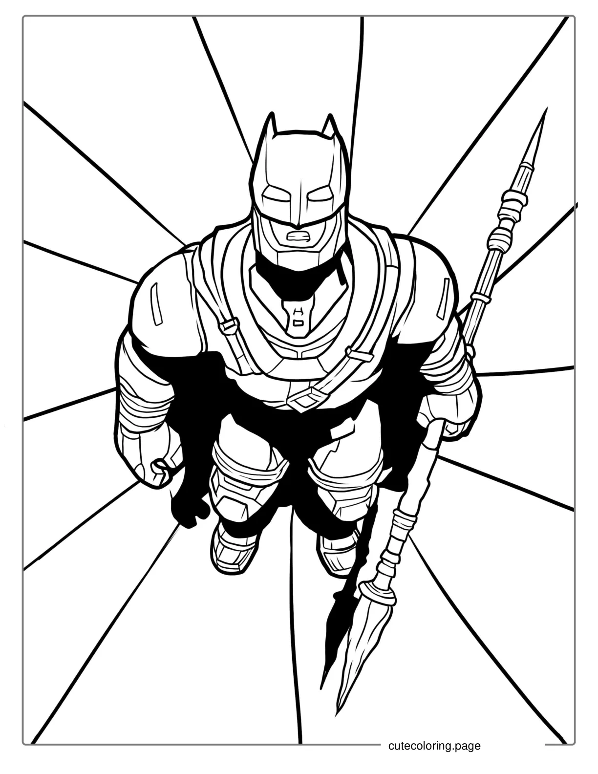 Coloring Sheet Of Batman In Armored Batsuit coloring page