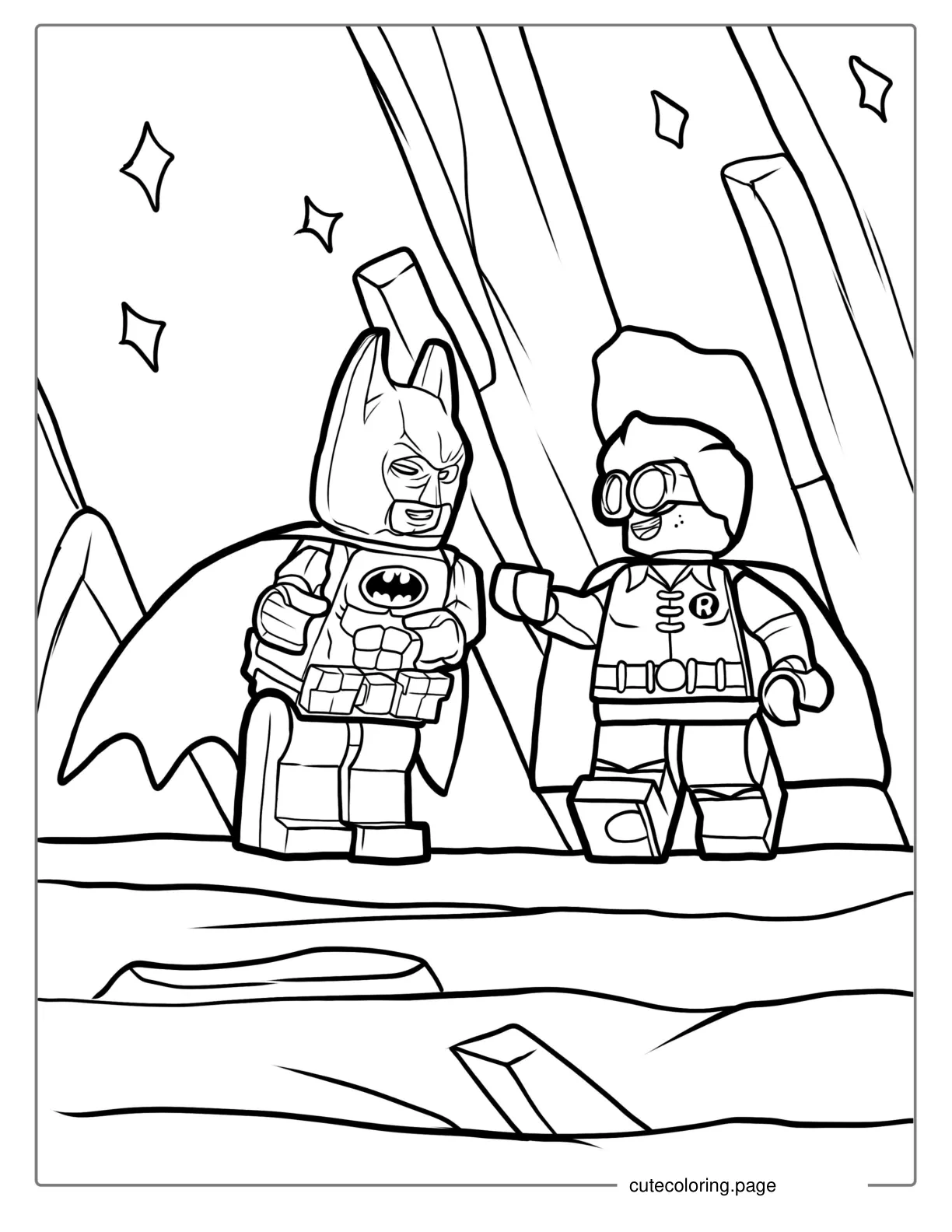 Lego Batman And Lego Robin Coloring coloring page