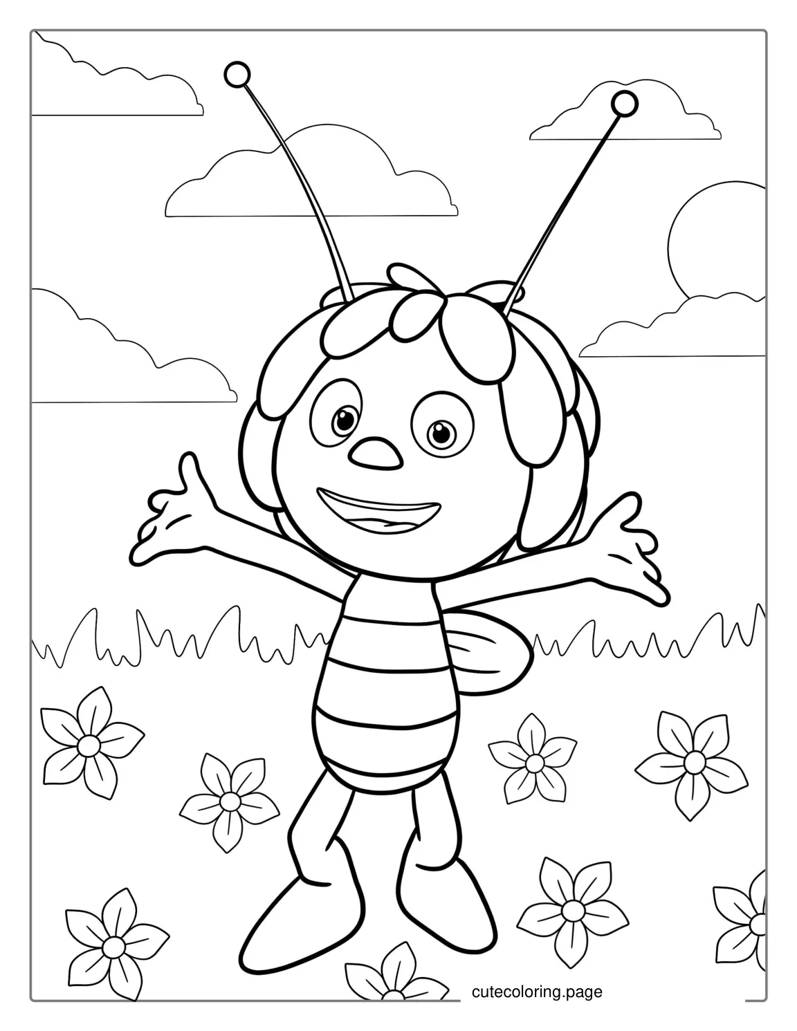 Coloring Page Of Maya The Bee coloring page