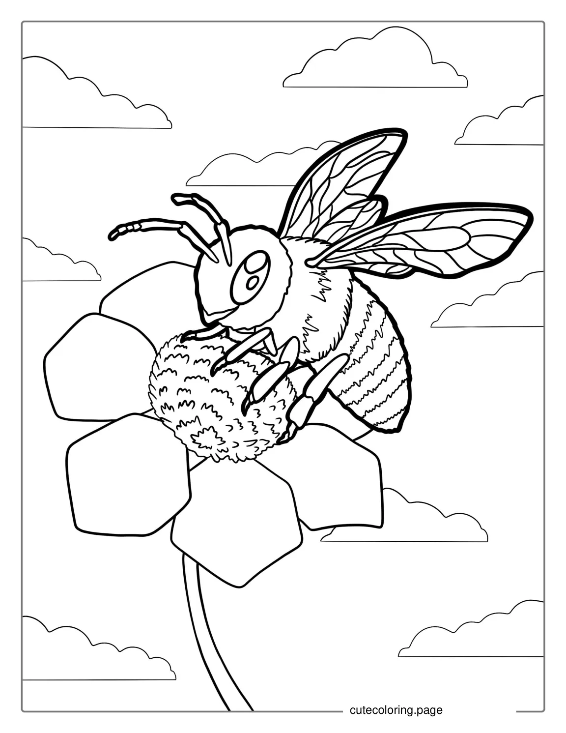 Coloring Sheet Of a Queen Bee Insect coloring page