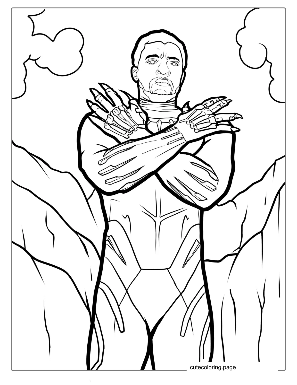 Chadwick Boseman As Black Panther coloring page