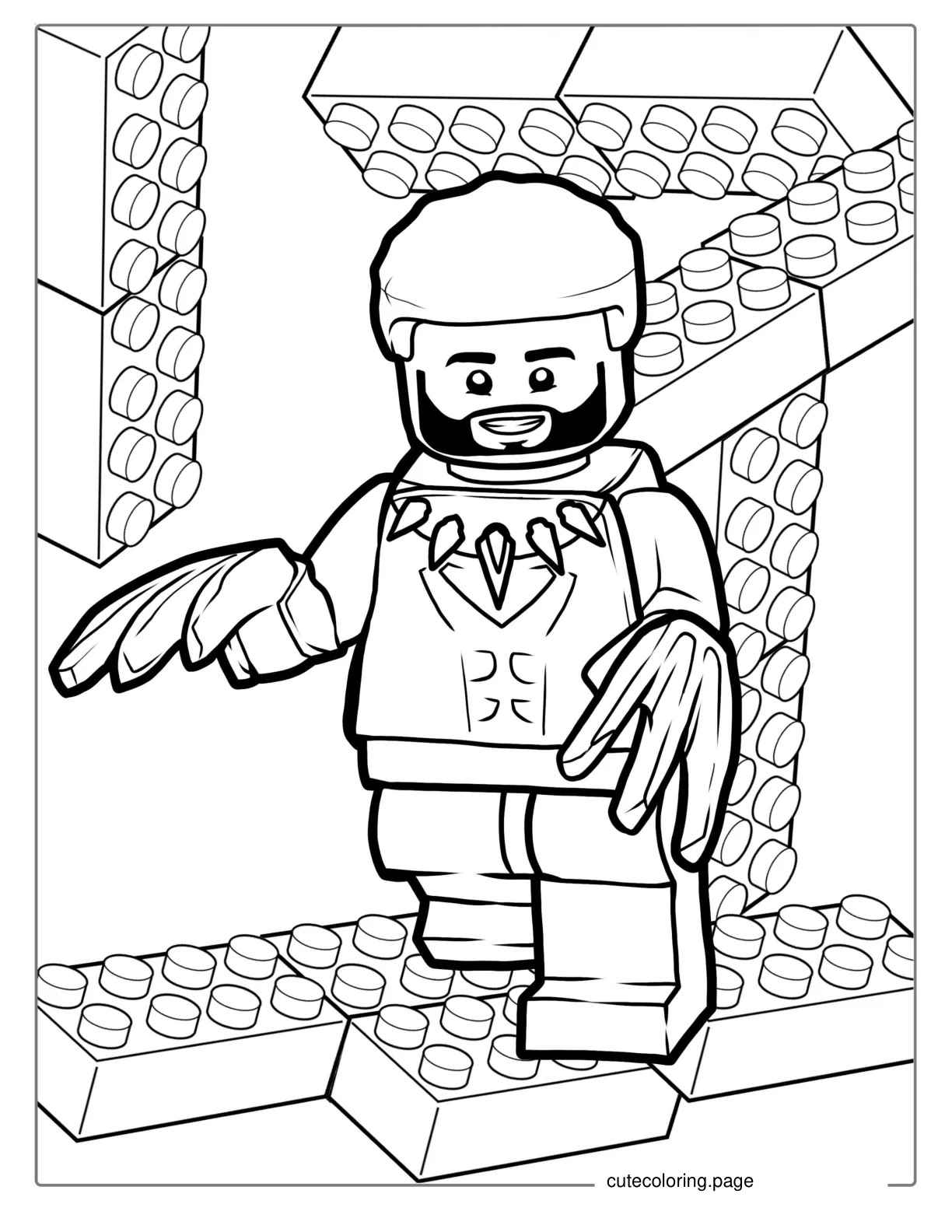 Marvel Lego Black Panther Coloring For Kids coloring page