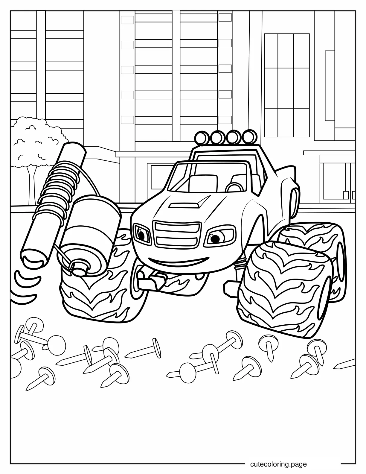 Blaze Removing Trap coloring page