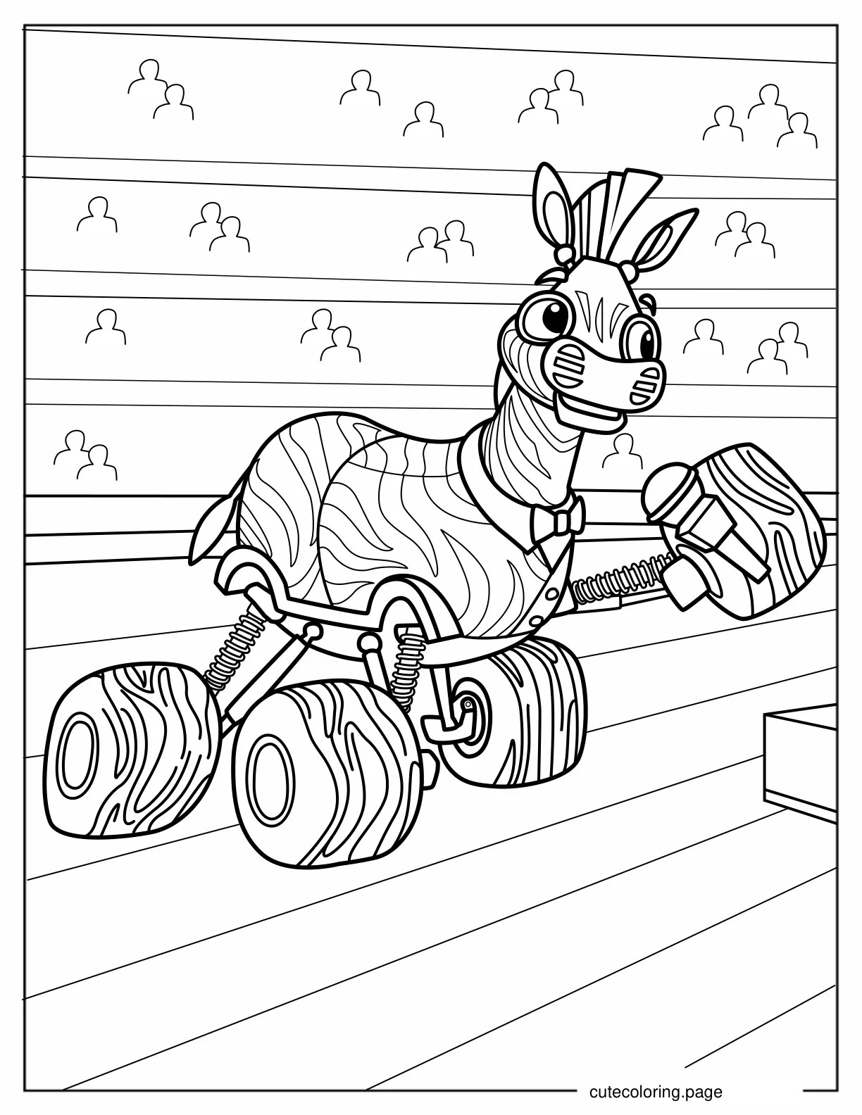 Burt Black N_ White Announcer coloring page