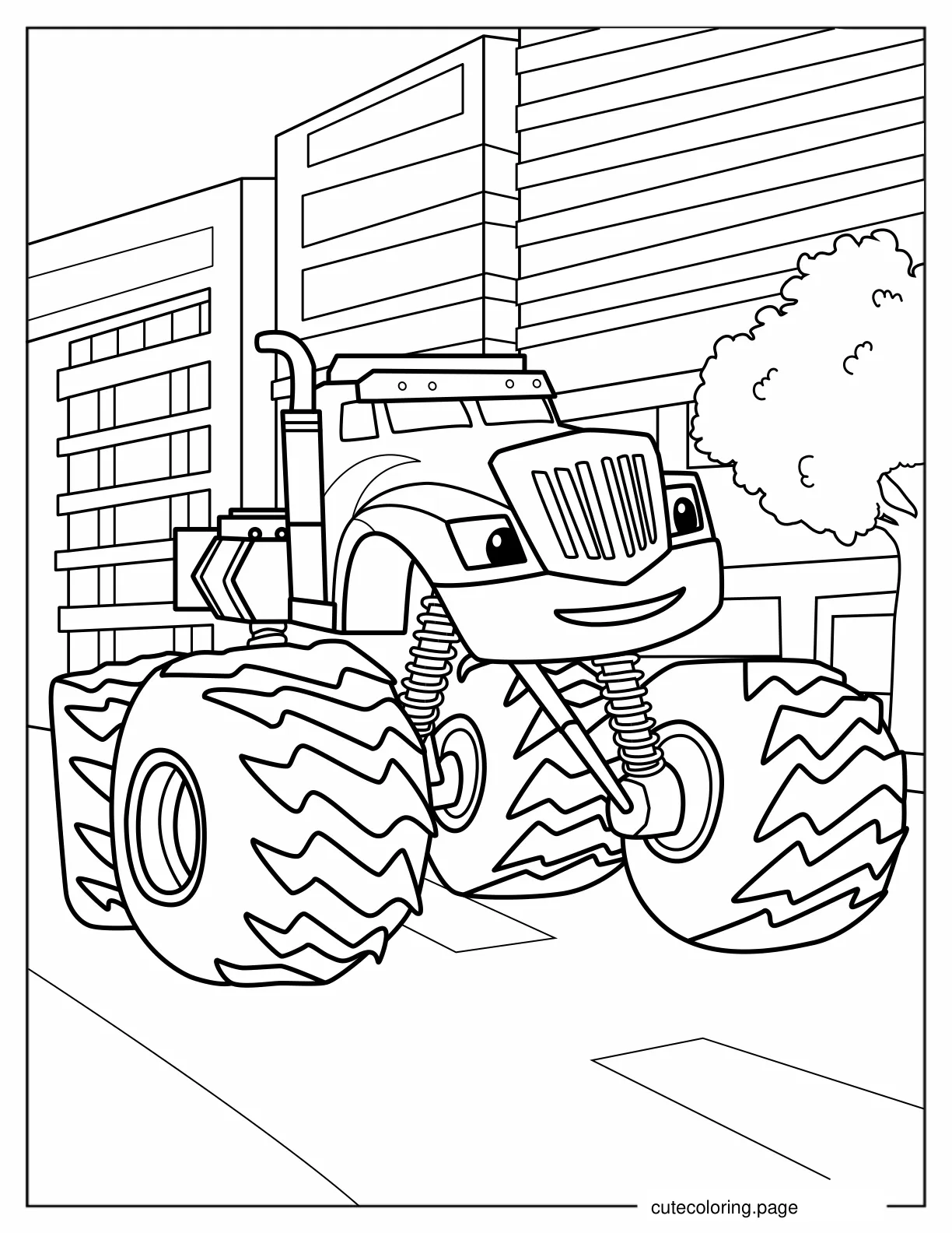 Coloring Page of Crusher in the City coloring page