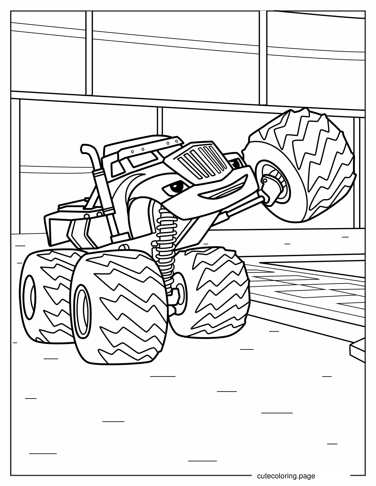 Crusher Giving High Five coloring page