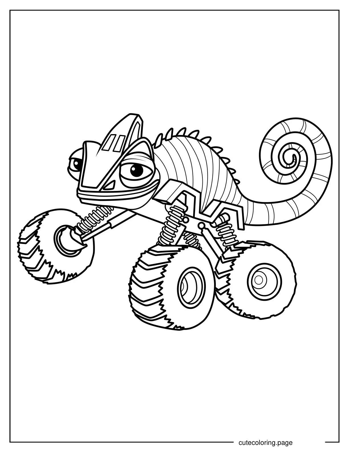 Lazard From Monster Machine_s Animal Island coloring page