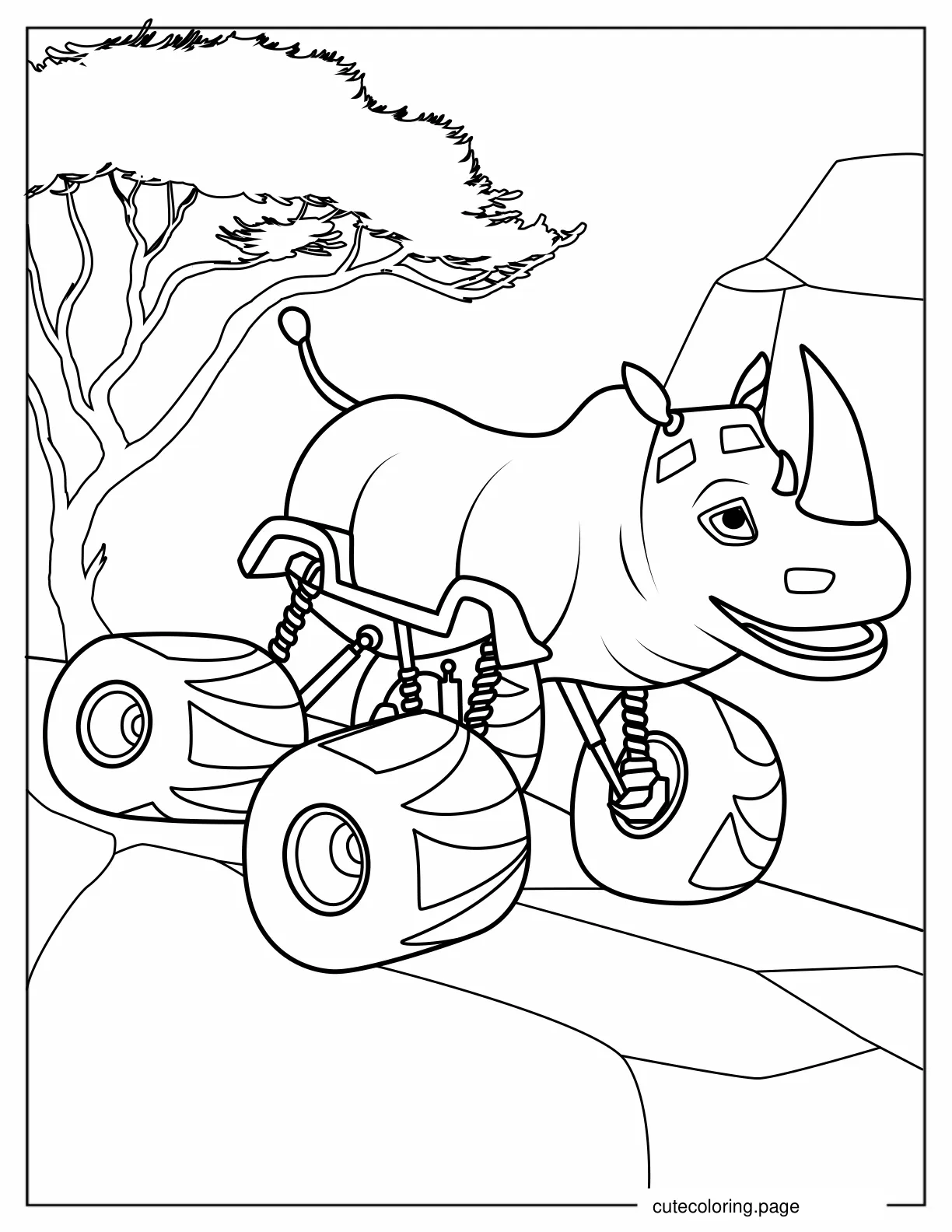 Nelson Rhinoceros Machine Coloring Page coloring page