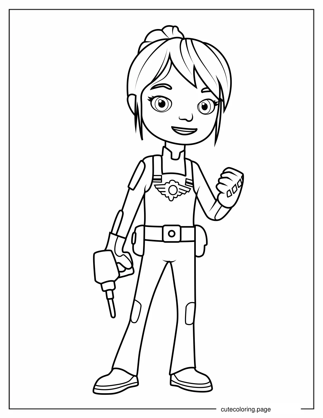 Outline of Mechanic Gabby coloring page