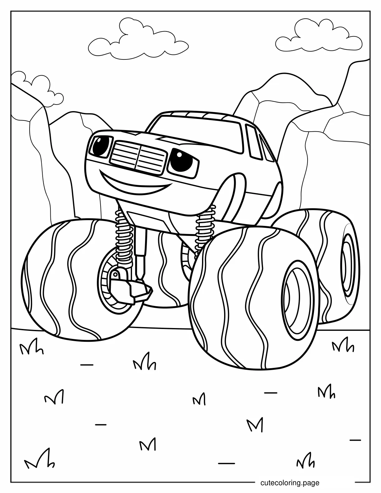 Pickle Smiling to Color for Kids coloring page