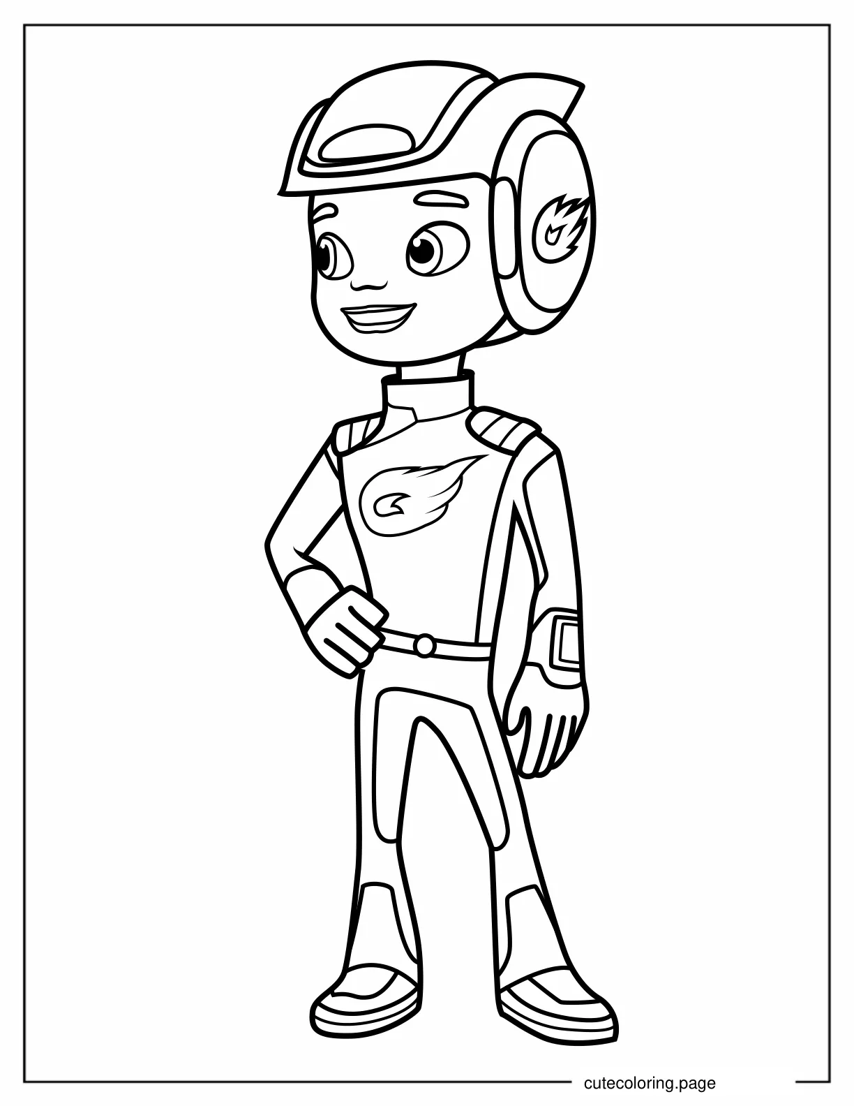 Simple Outline of AJ for Kids coloring page