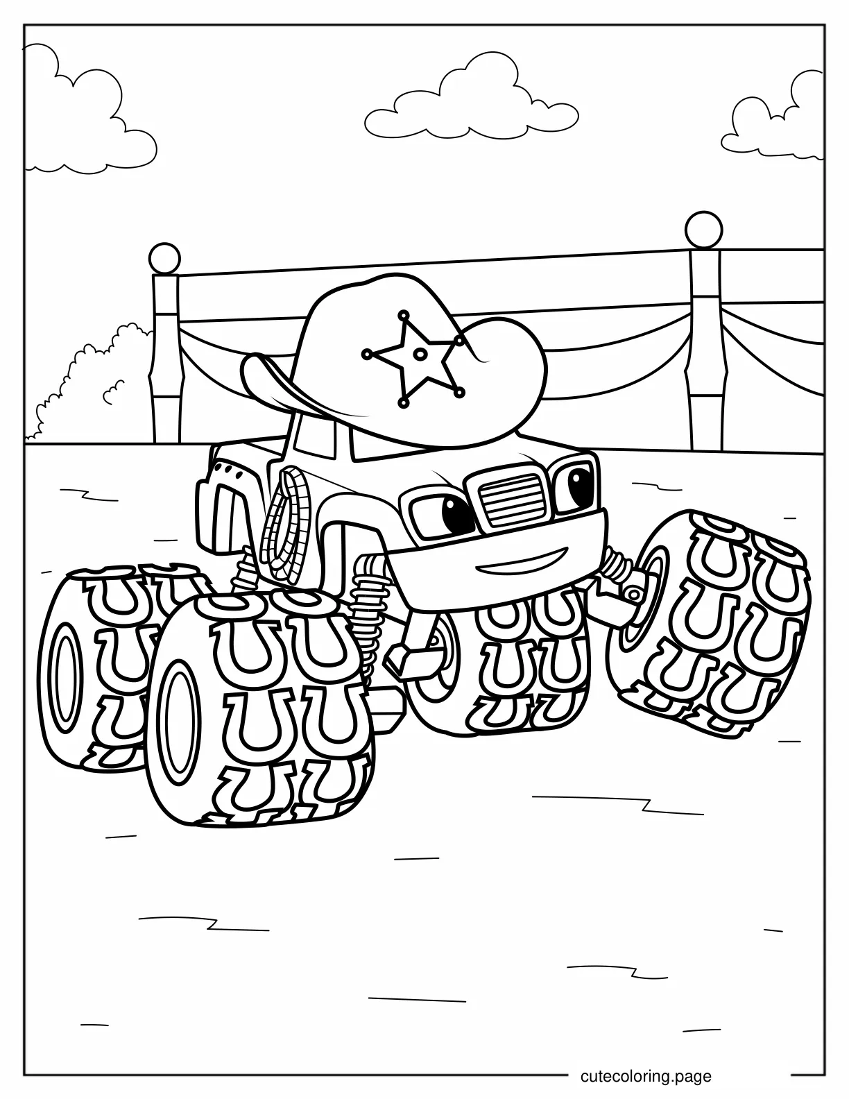 Starla Cowgirl Monster Machine coloring page