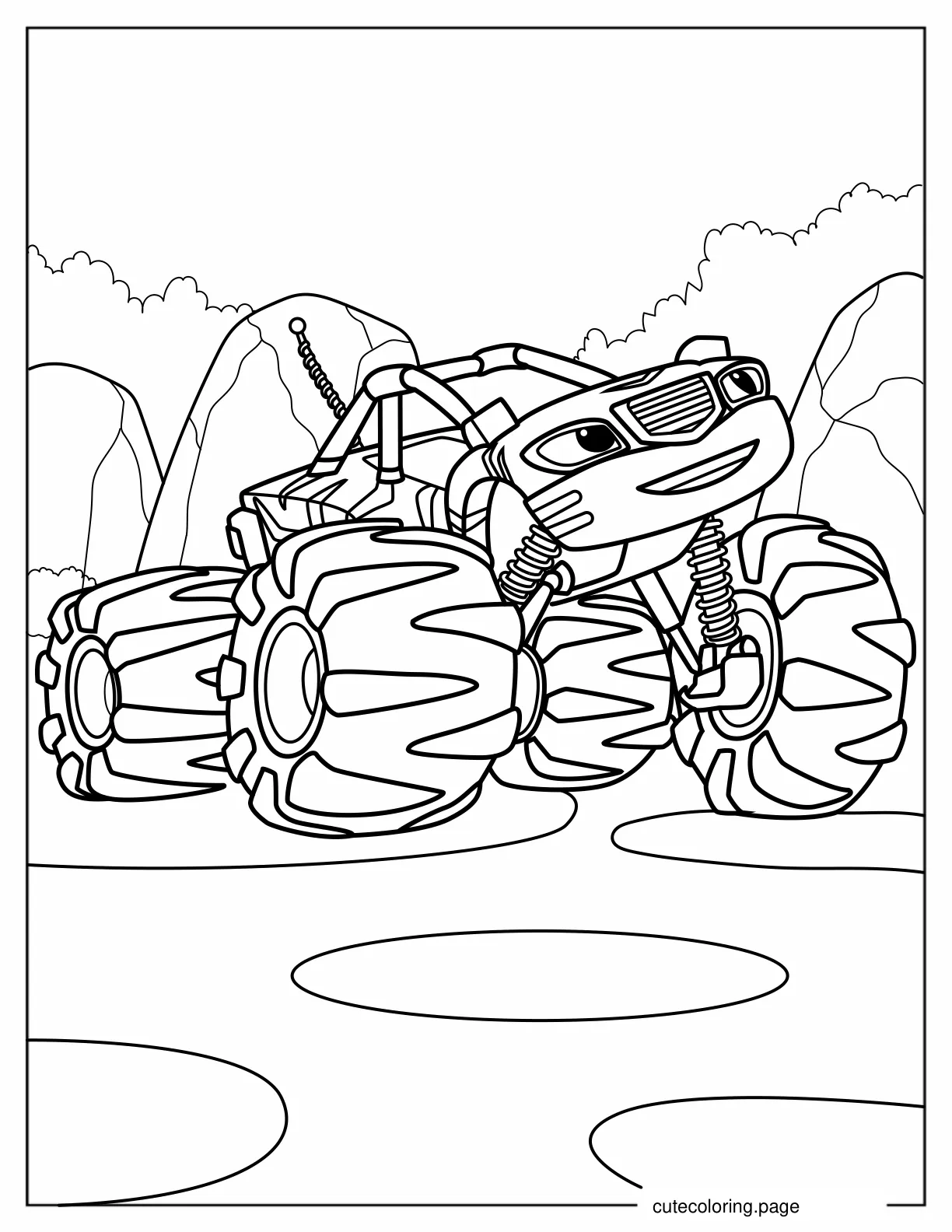 Stripes Monster Machine Coloring In coloring page