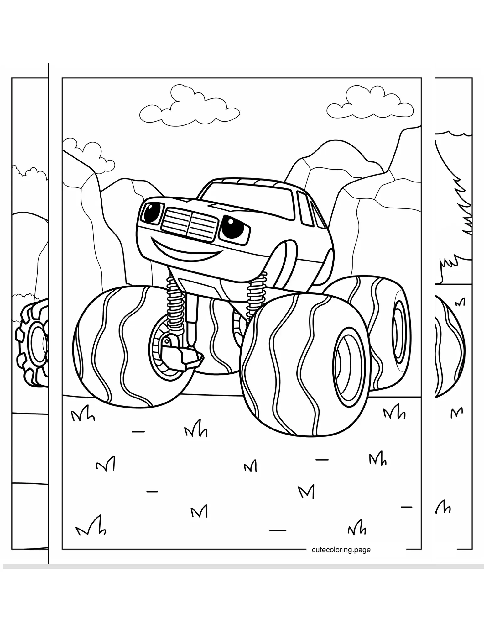 blaze coloring pages coloring page