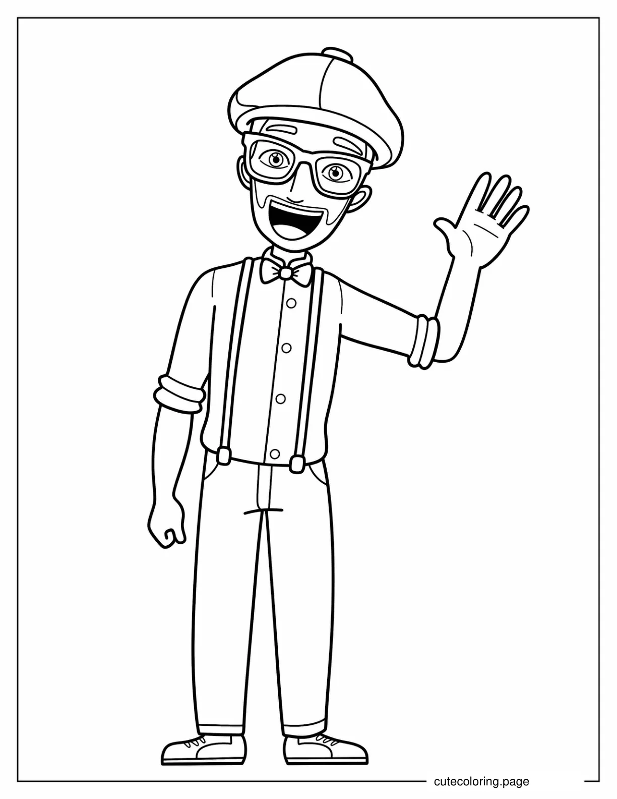 Simple To Color Blippi For Kids coloring page