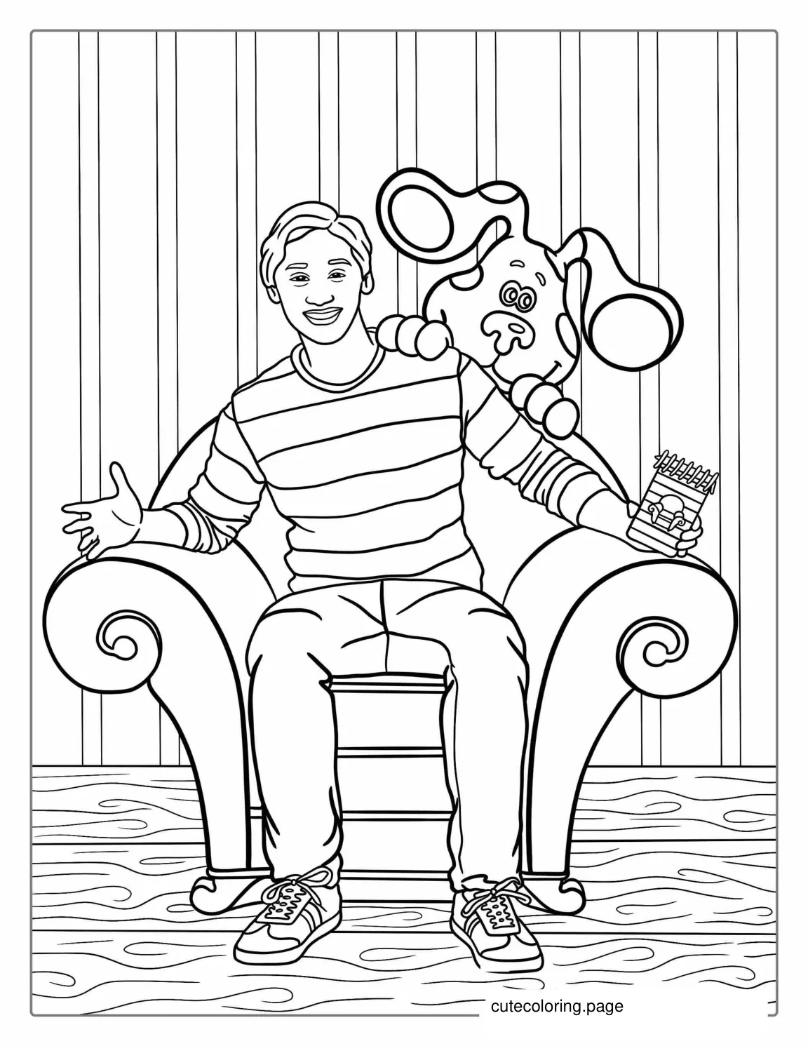 Blue And Joshua Coloring PAge For Kids coloring page