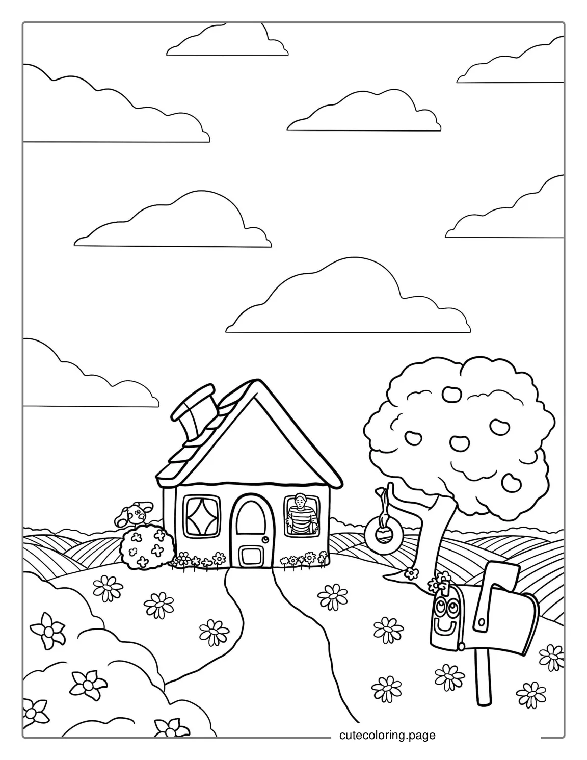 Blue_s Clues House Coloring Sheet coloring page