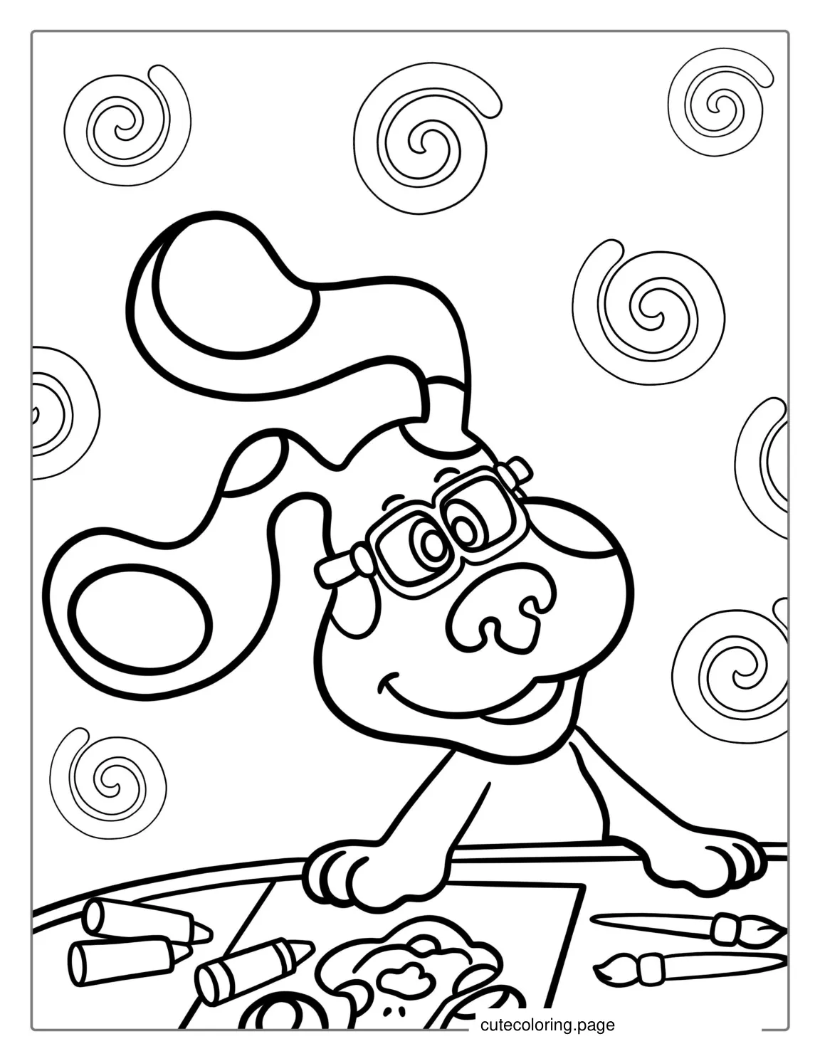 Blue_s Clues In The Classroom Learning Coloring Sheet coloring page