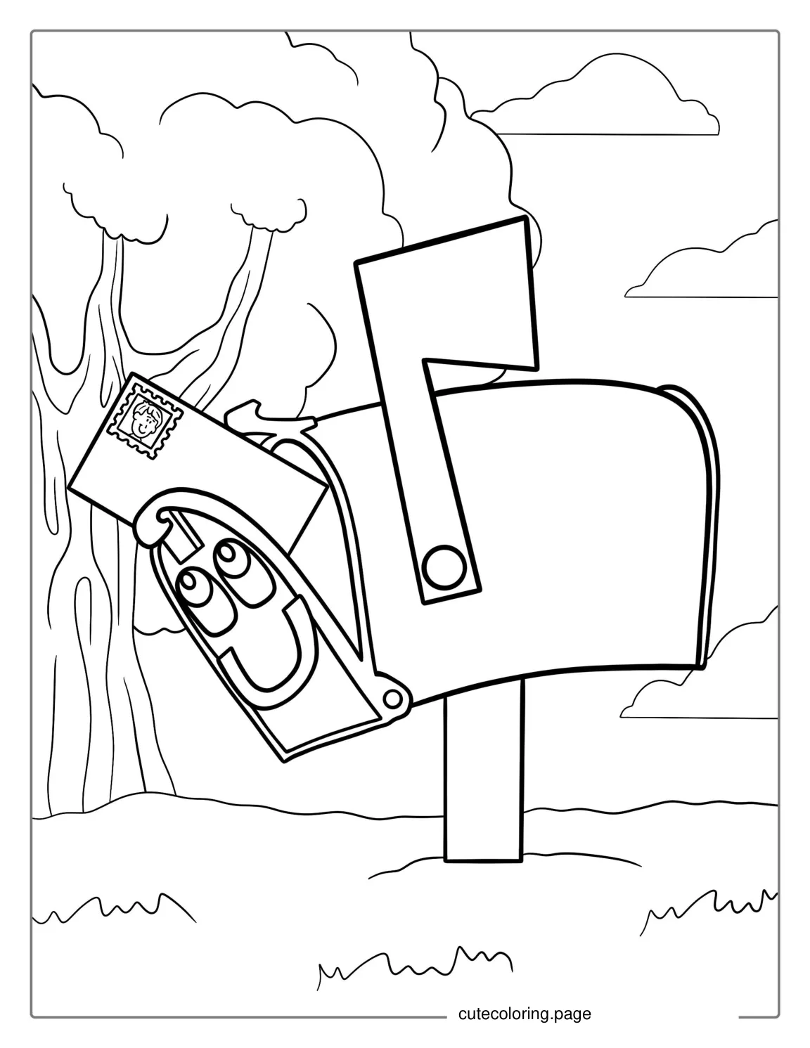 Blue_s Clues Mailbox Character To Color coloring page