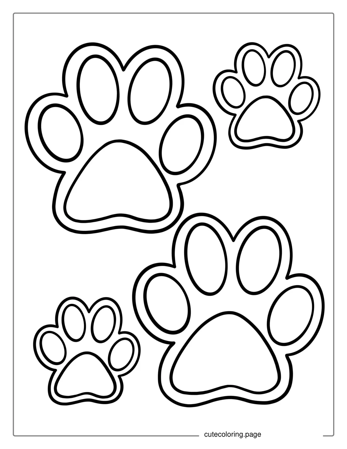 Blue_s Clues Paw Print Coloring Page coloring page