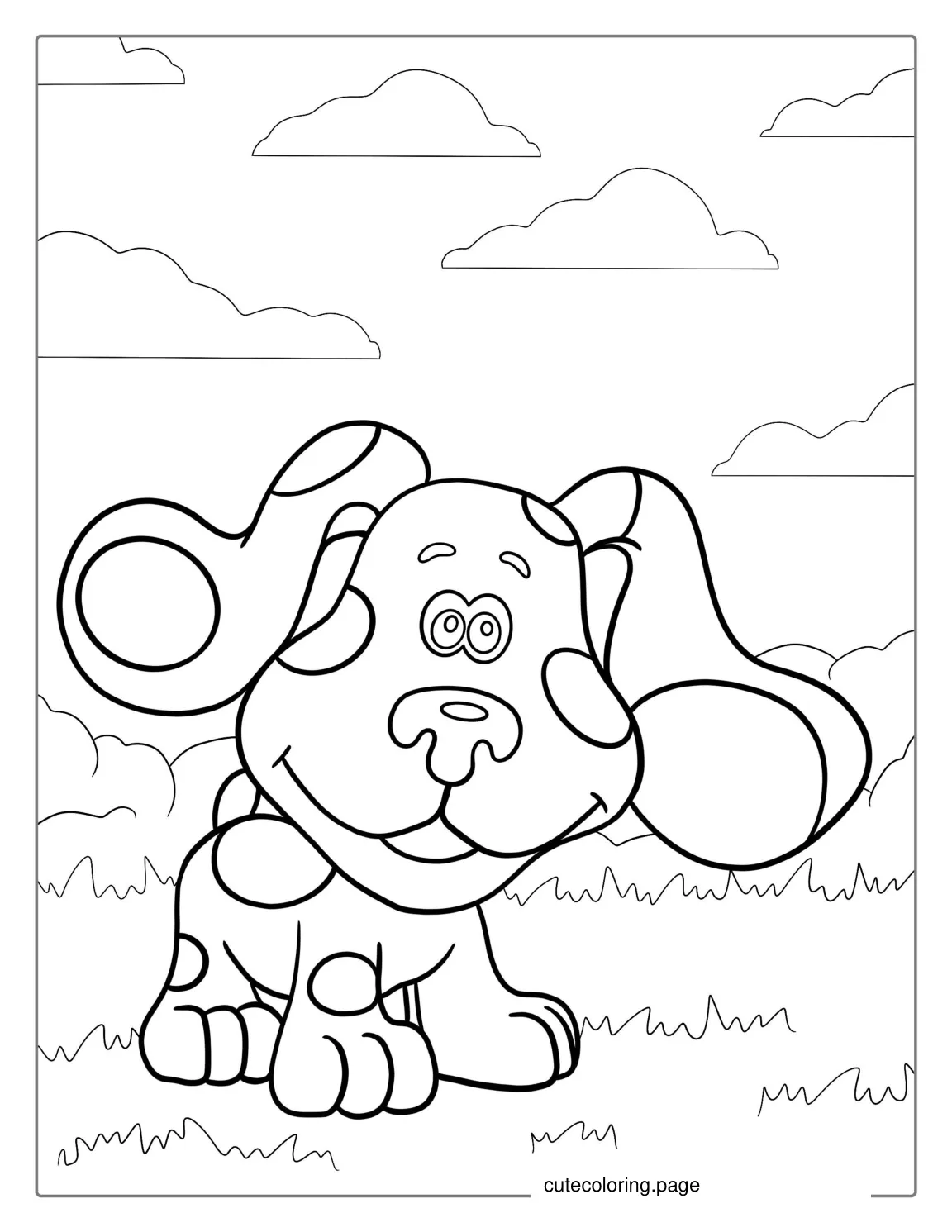 Easy Outline Of Blue To Color For Preschoolers coloring page