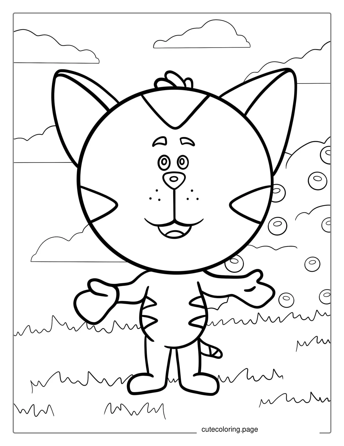 Periwinkle Cat From Blue_s Clues Coloring Page coloring page