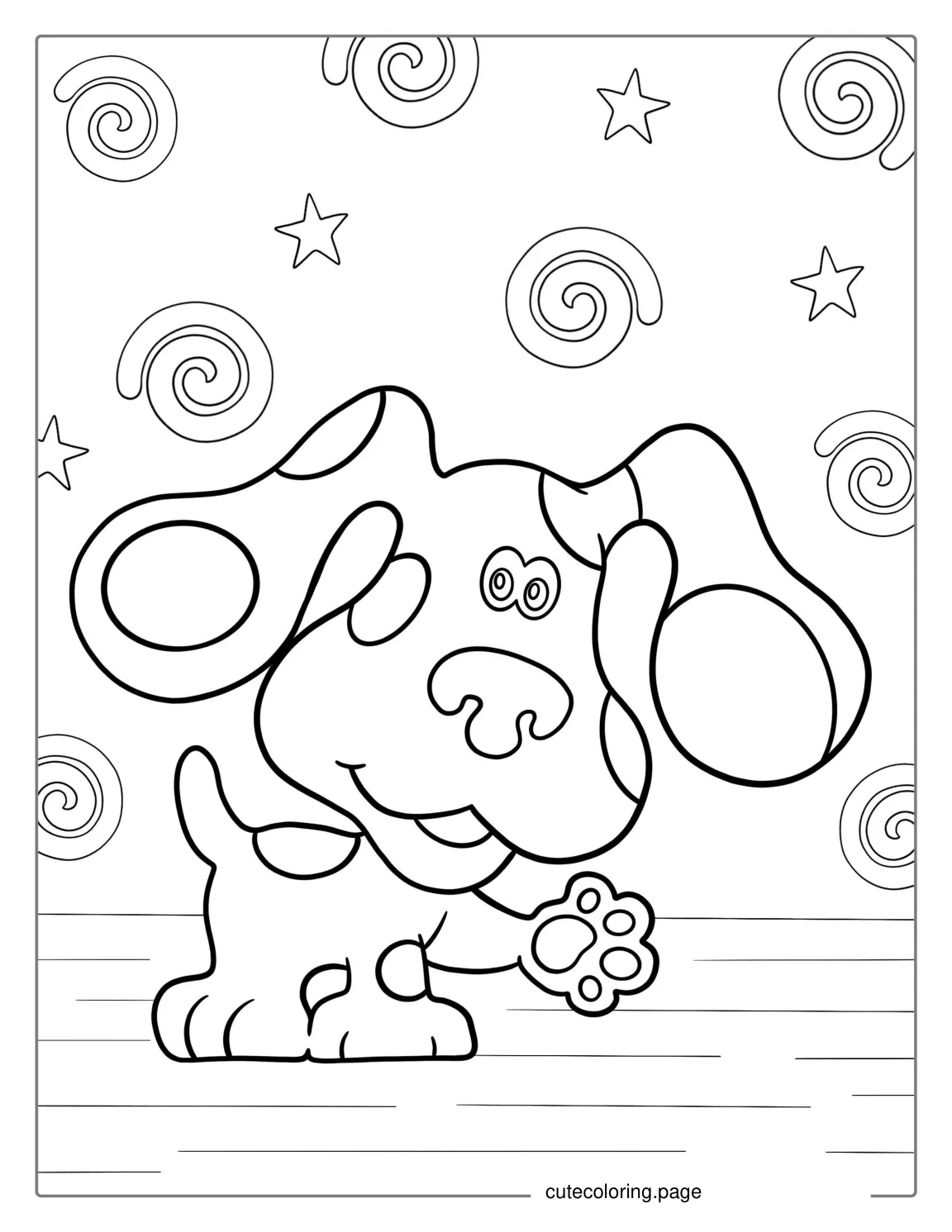 Simple Blue_s Clues Coloring Page coloring page