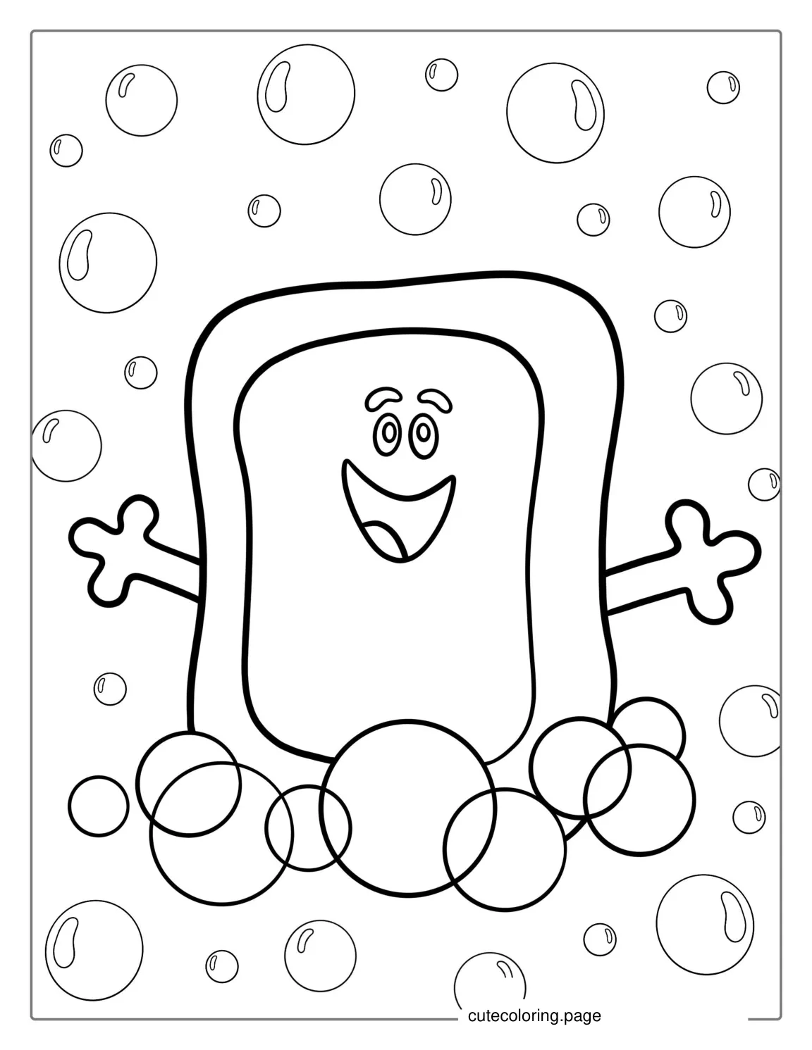 Slipper Soap Coloring Sheet For Preschoolers coloring page