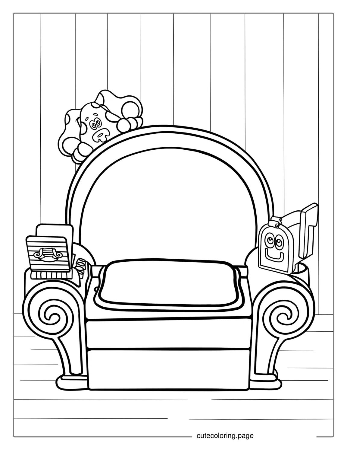 Thinking Chair From Blue_s Clues Coloring Page coloring page