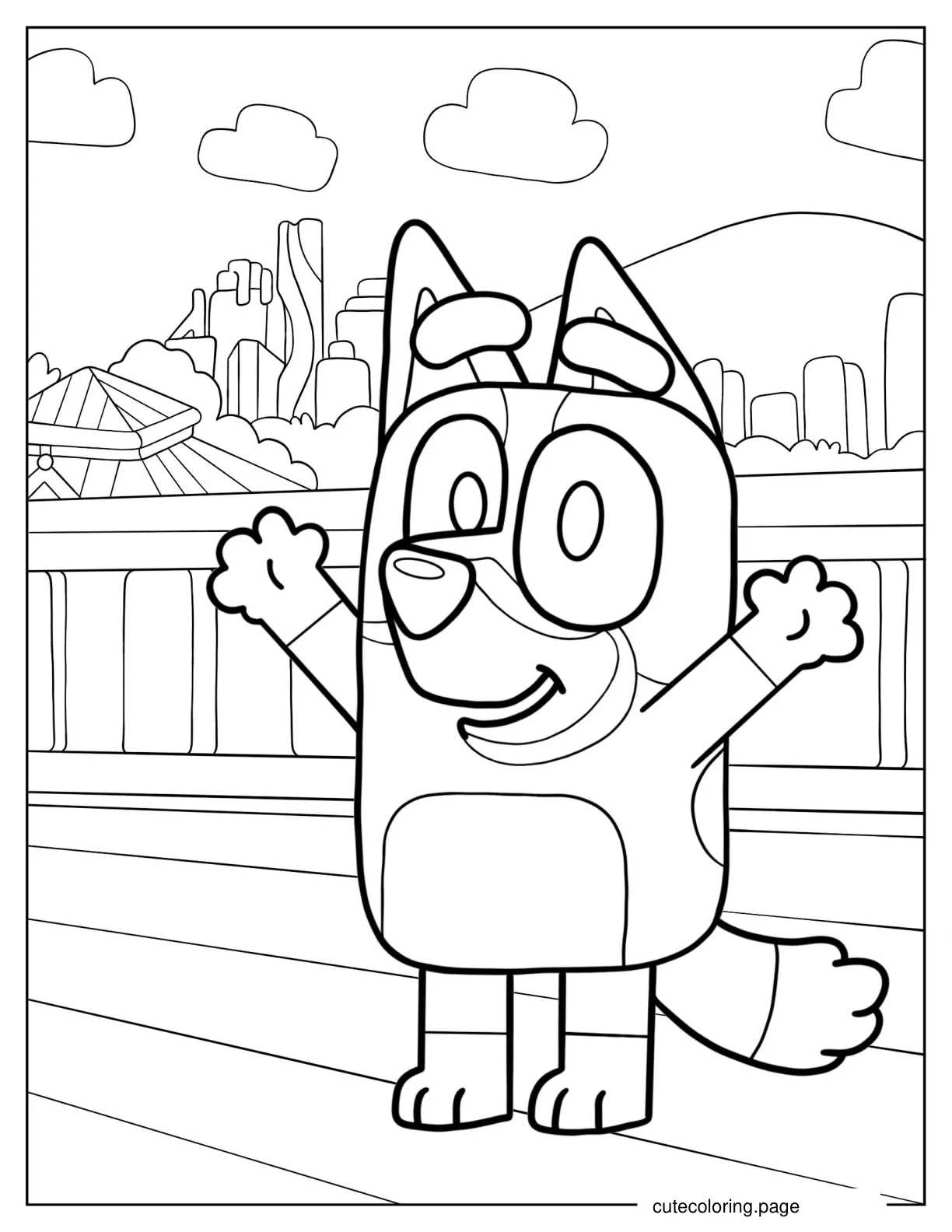 Bluey Coloring Page For Kids coloring page