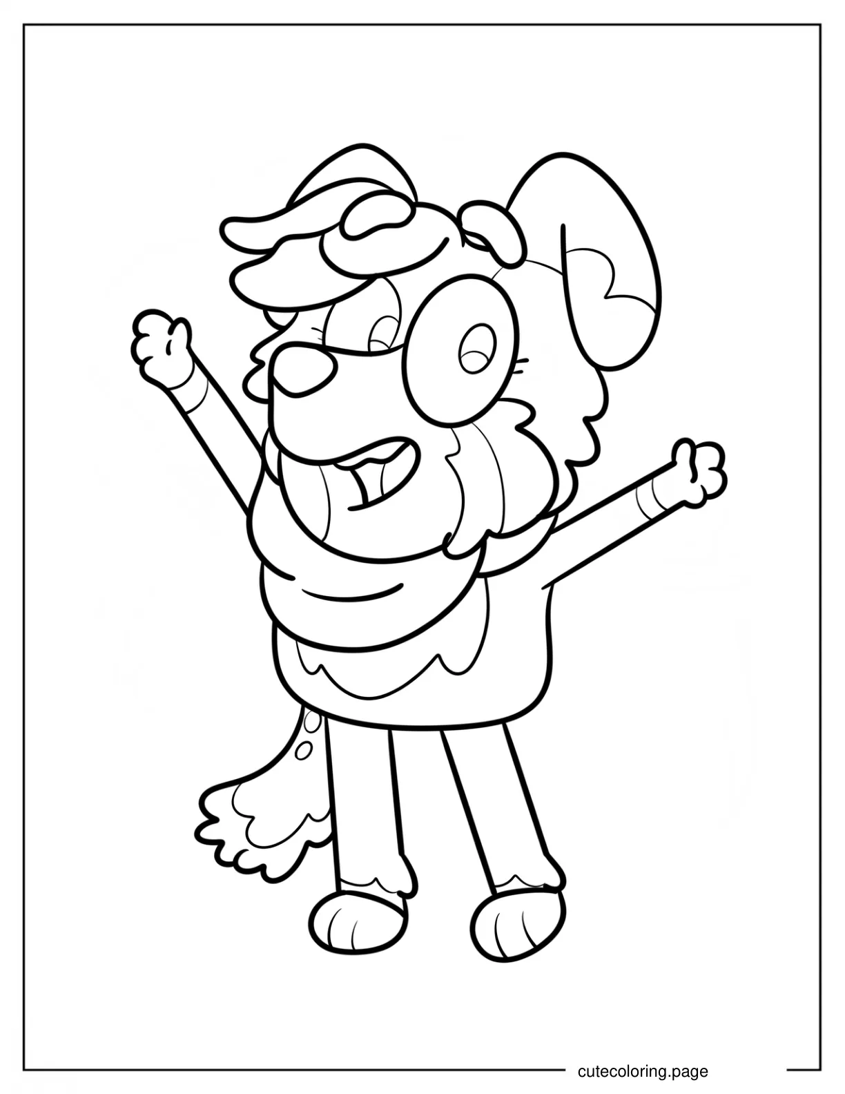 Calypso Cheering Coloring Page For Preschoolers coloring page