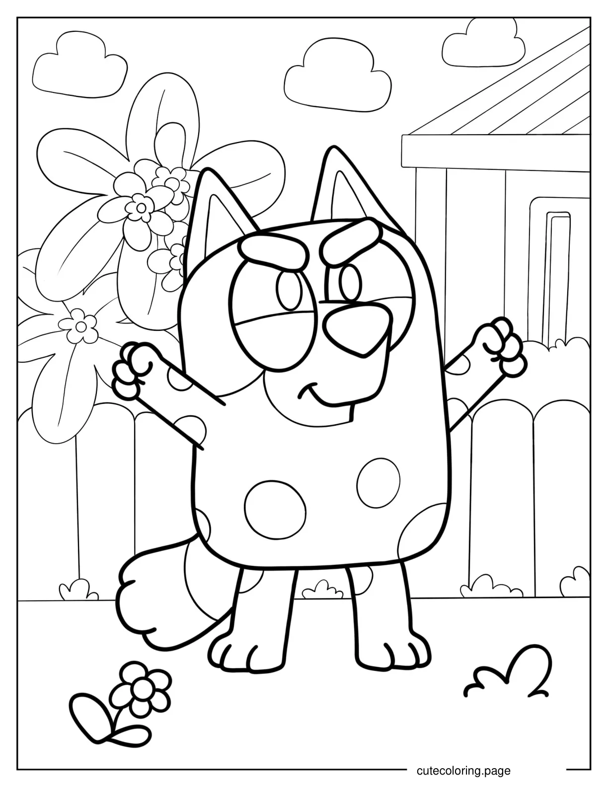 Coloring Page Of Muffin Heeler Fist Pump coloring page