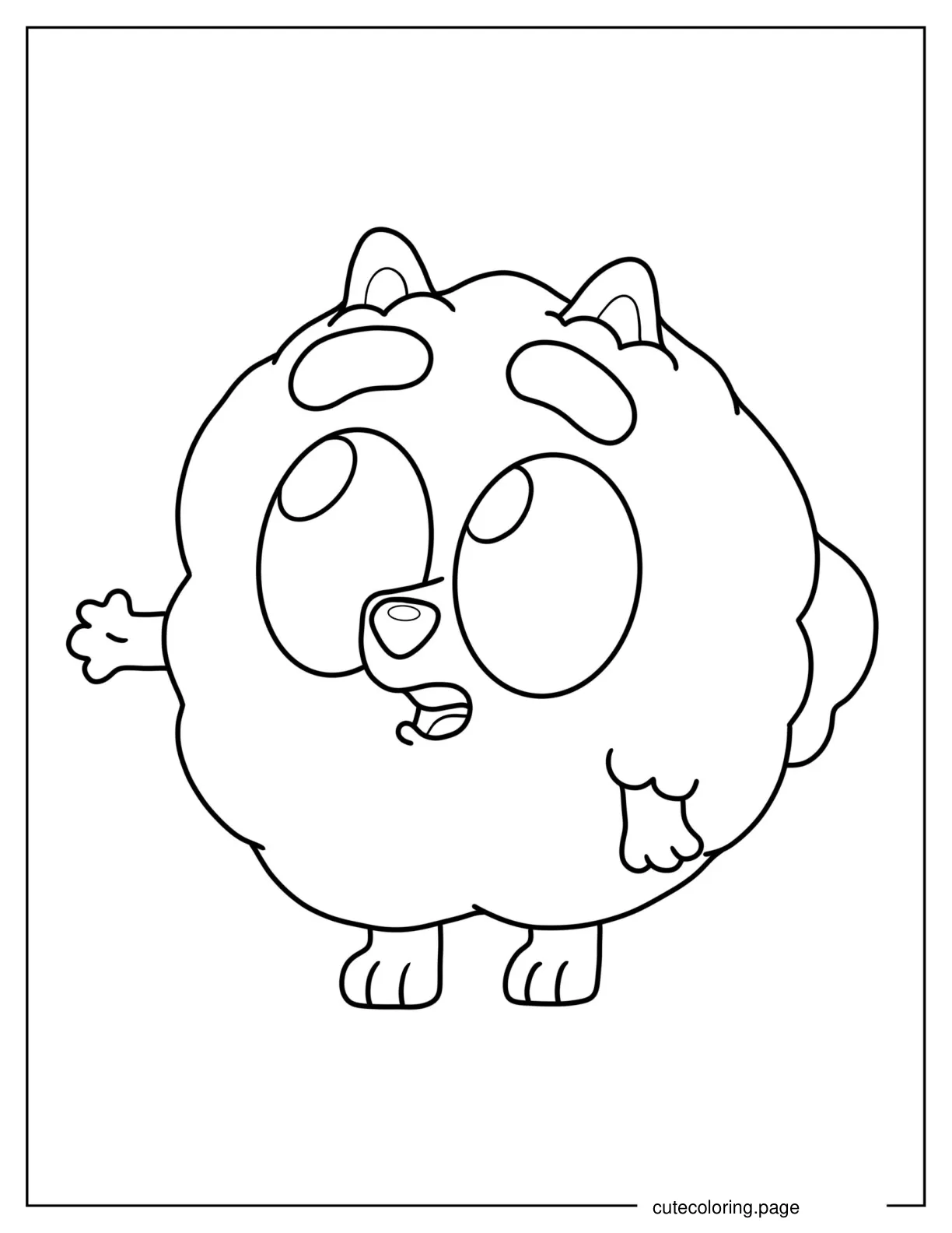 Kawaii Pom Pom Coloring In For Preschoolers coloring page