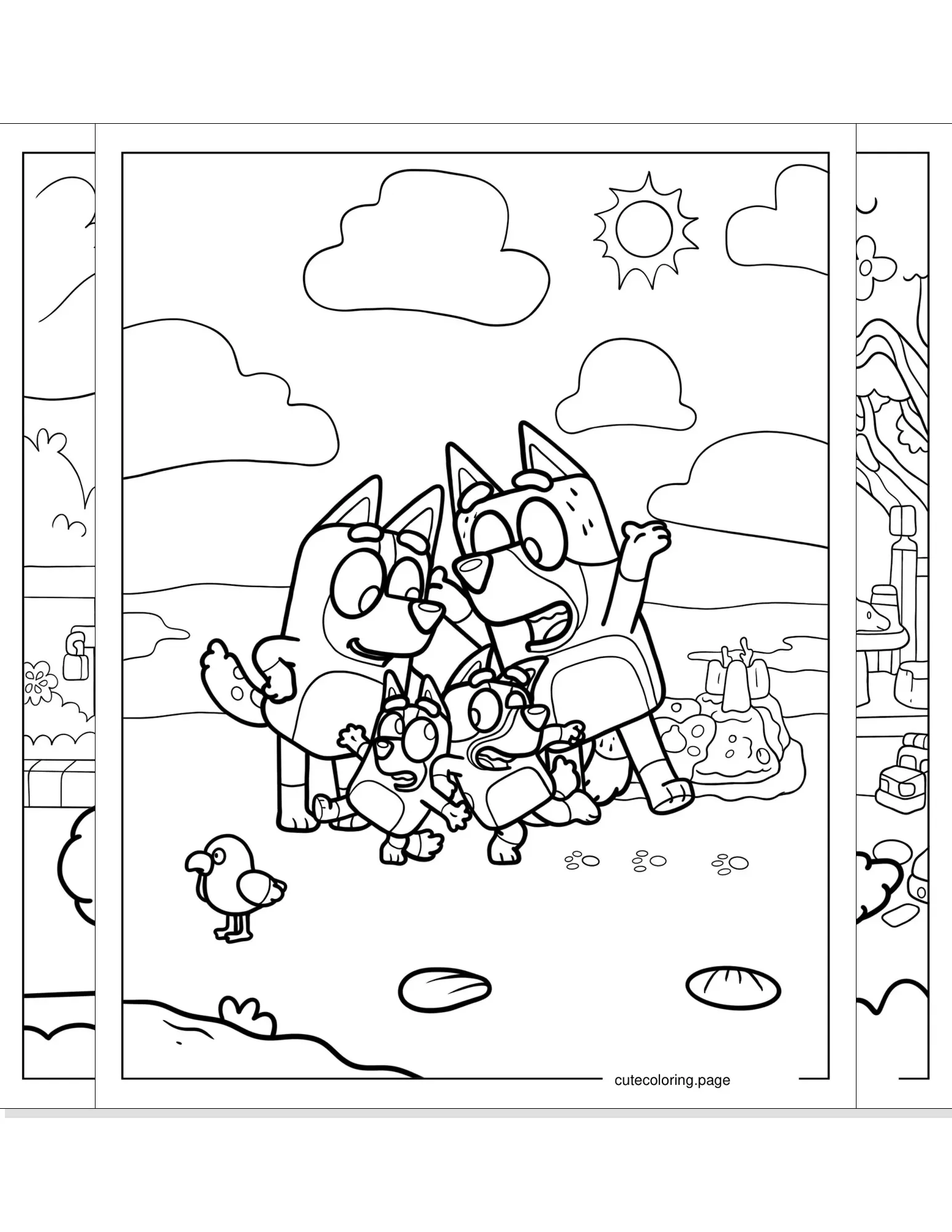 bluey coloring pages coloring page