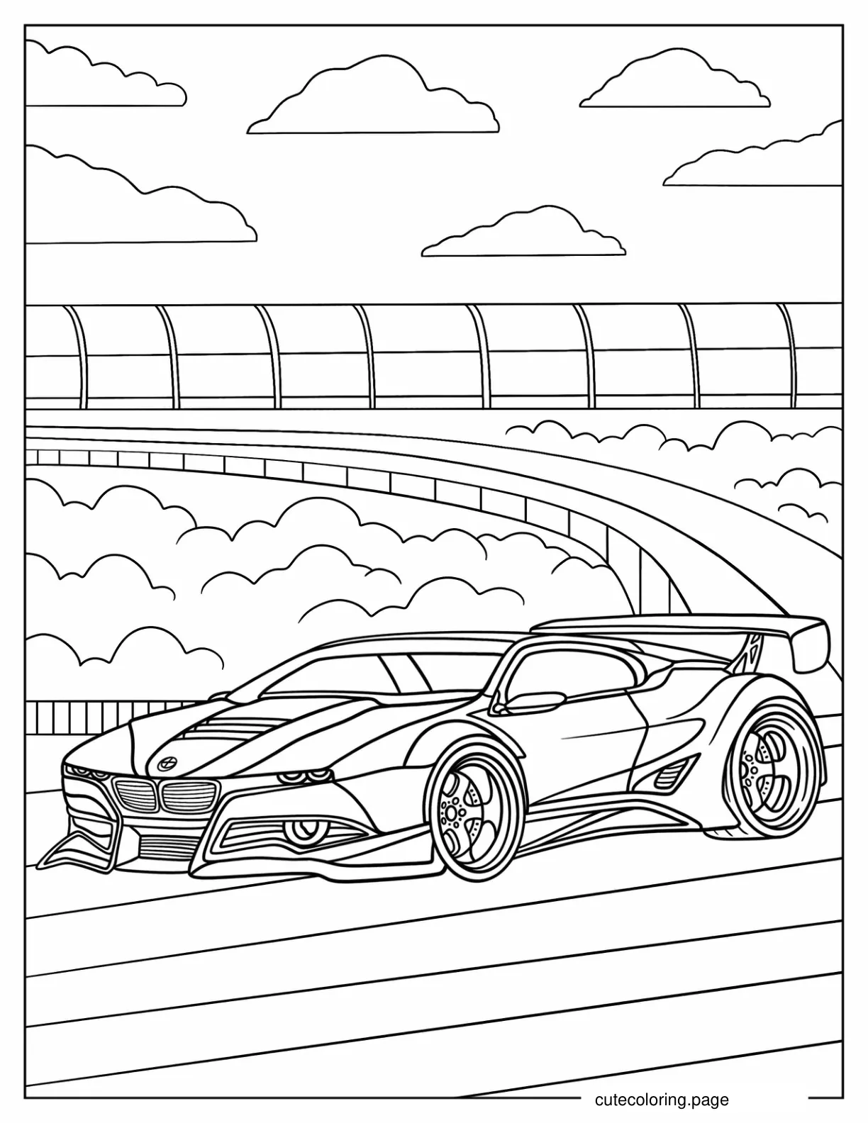 BMW 3.0 CSL Hommage Coloring Page For Kids coloring page