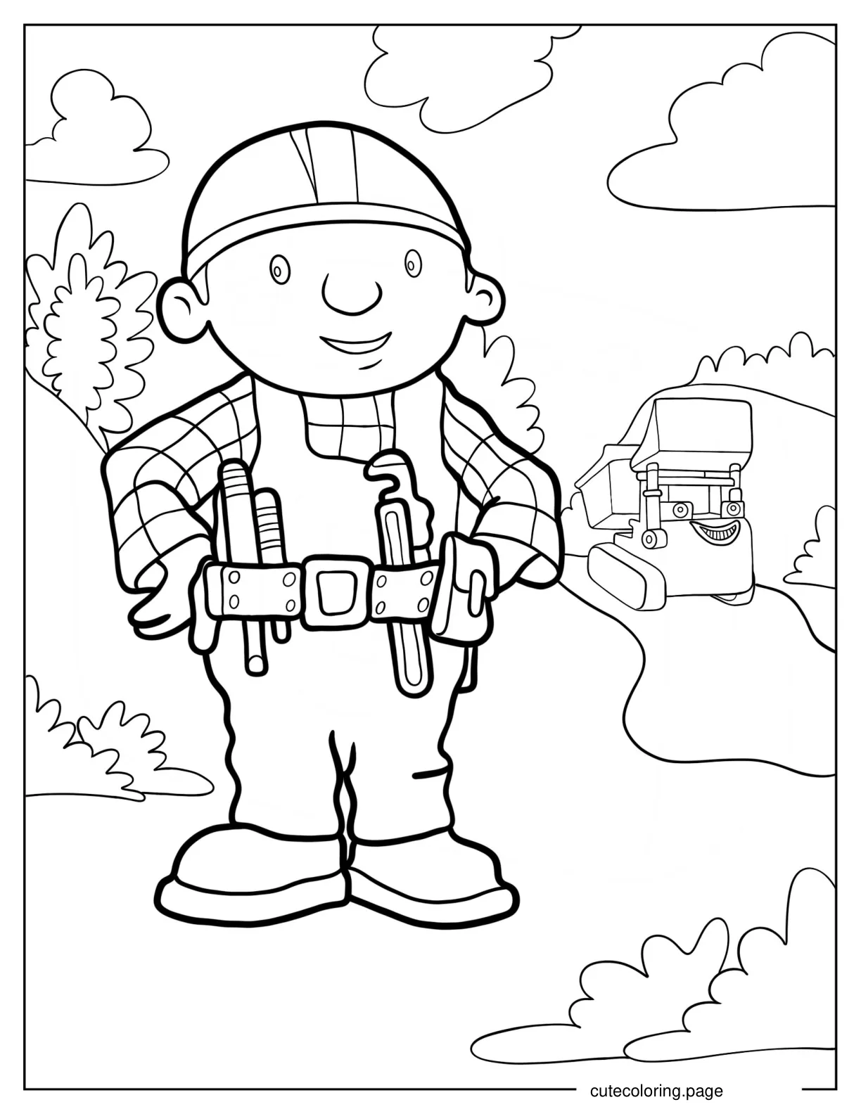 Bob The Builder With Tool Belt coloring page