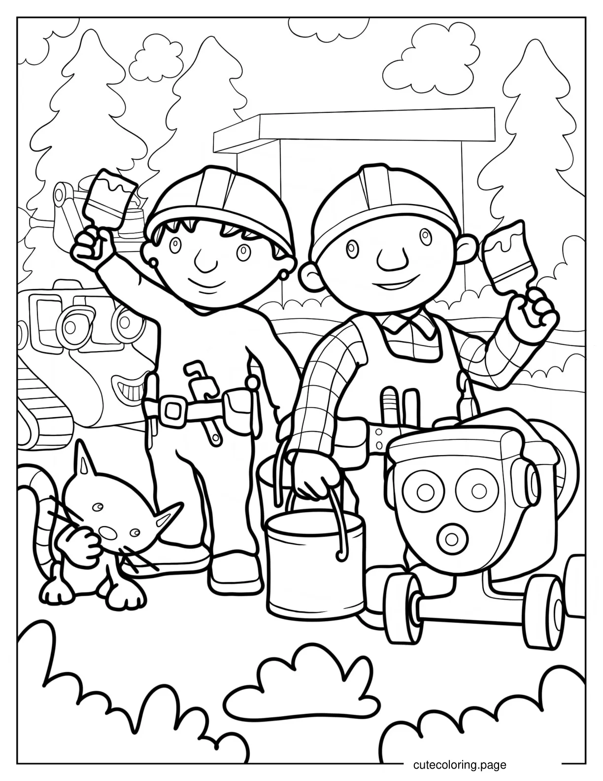 Bob Wendy And Crew Coloring In coloring page