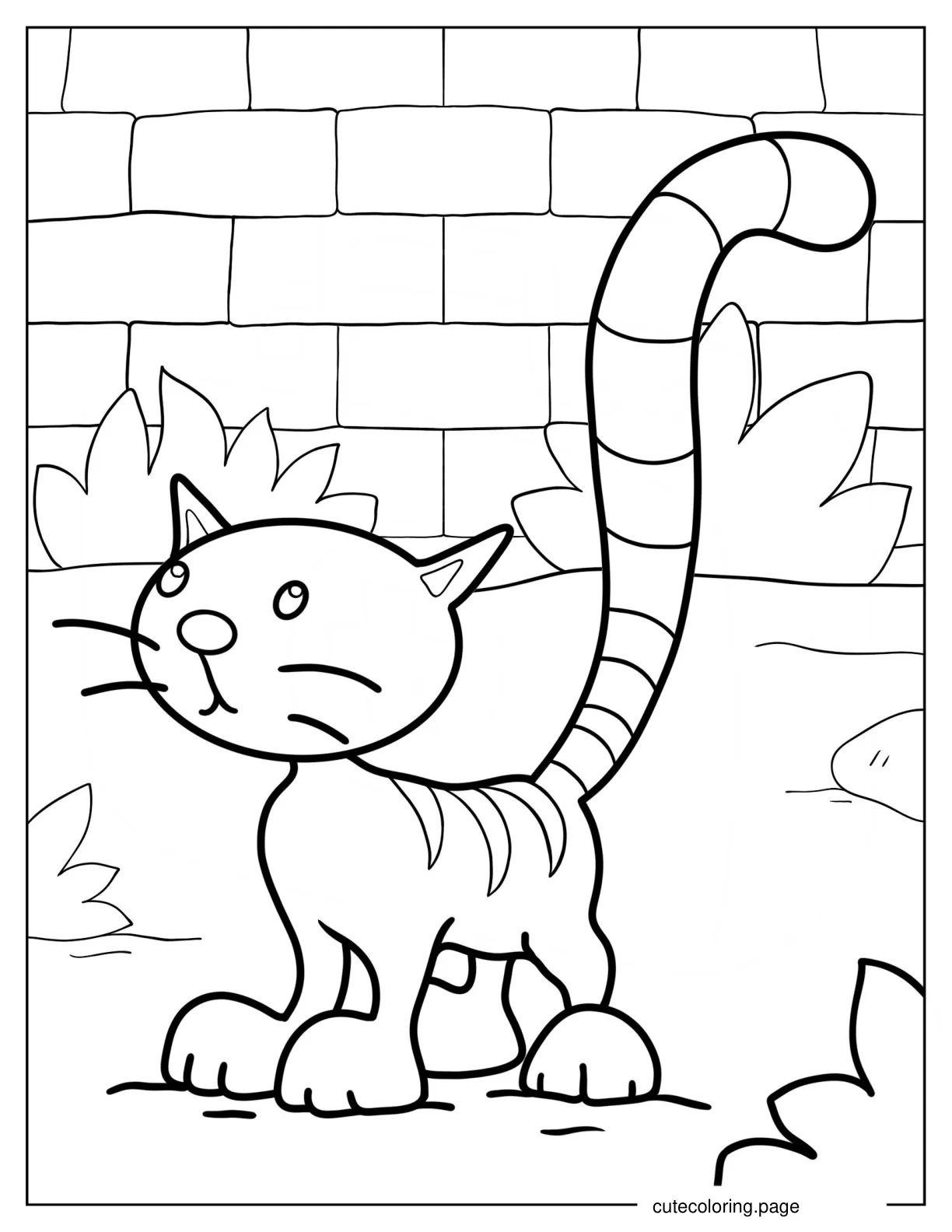 Coloring Page Of Pilchard The Cat coloring page