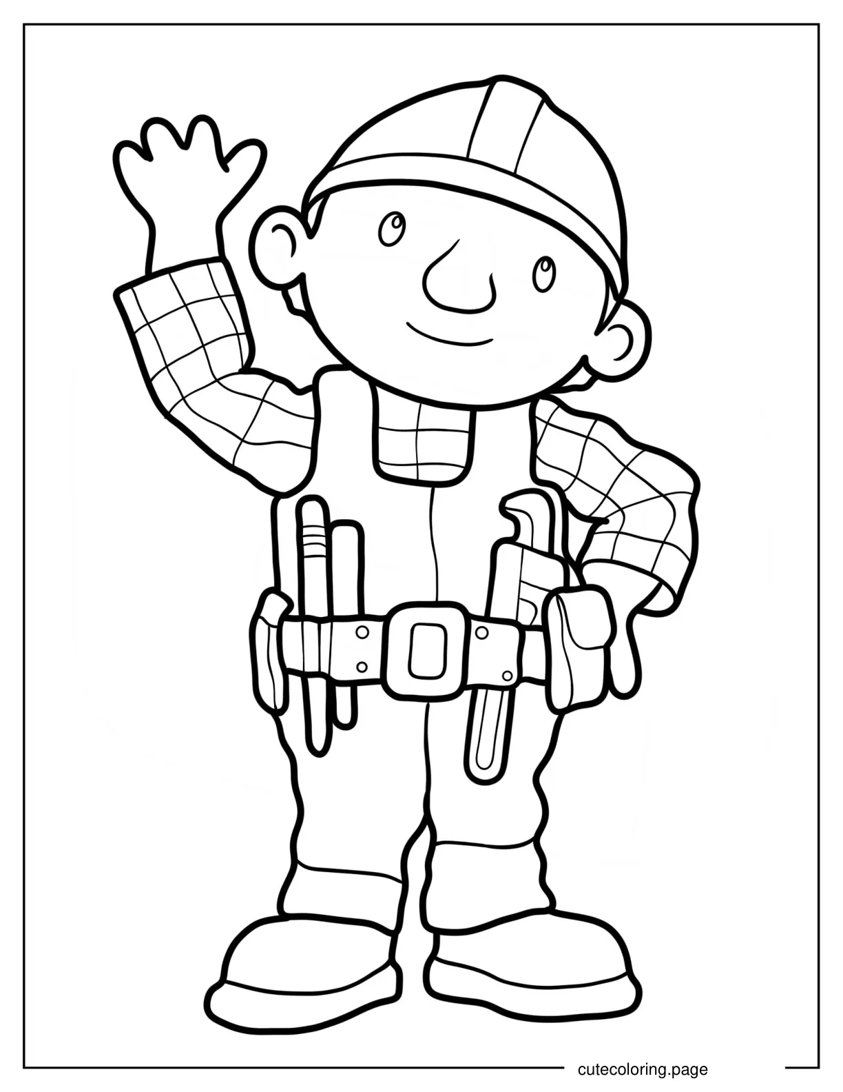 Easy Coloring Page Of Bob The Builder For Preschoolers coloring page